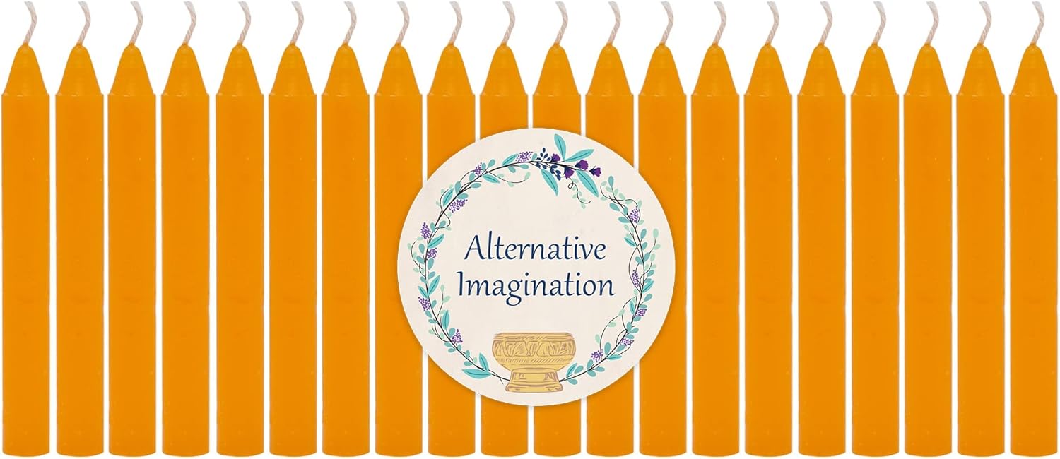 Set of 20 Orange Chime Candles for Altar and Spells
