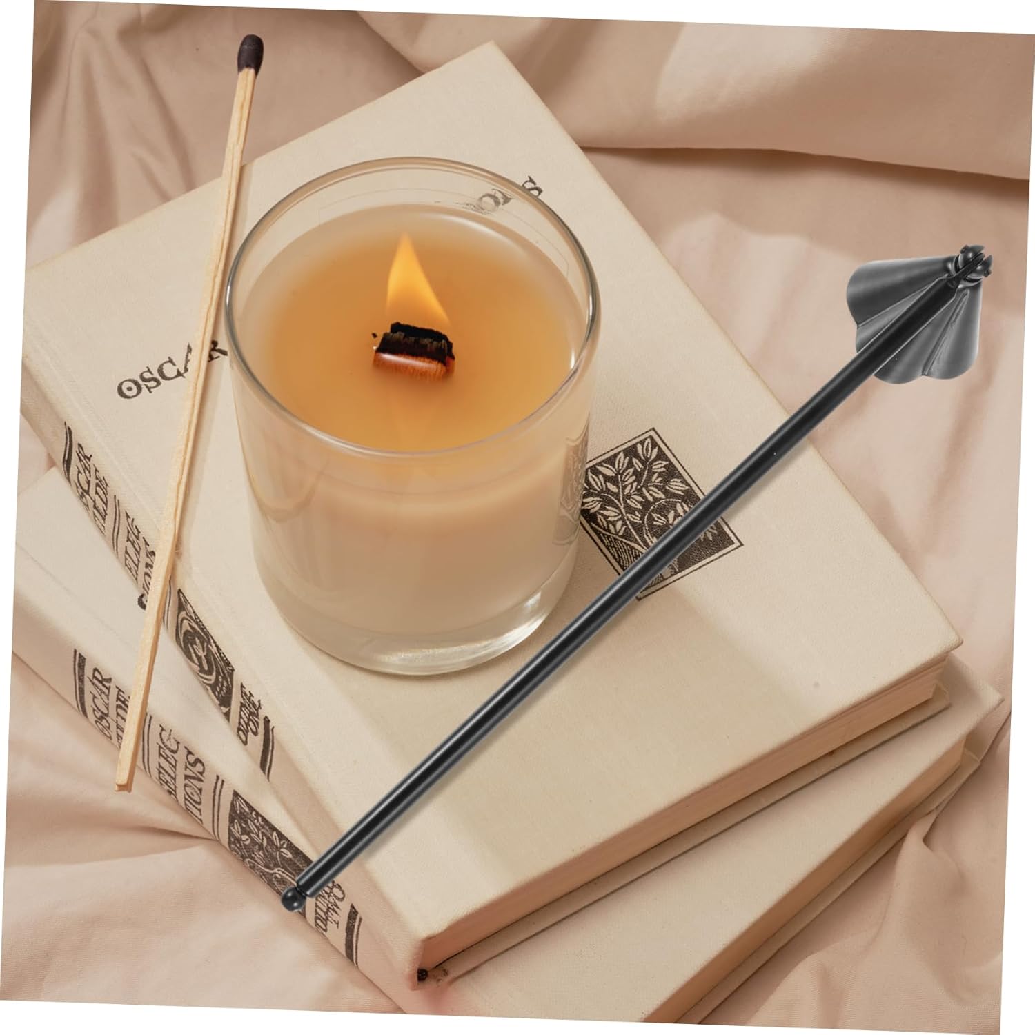Stainless Steel Candle Snuffer with Long Handle for Safe Extinguishing