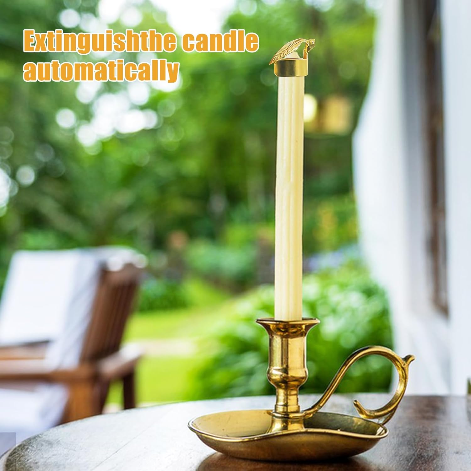 Automatic 10pcs Candle Snuffer in Gold Metal Shell
