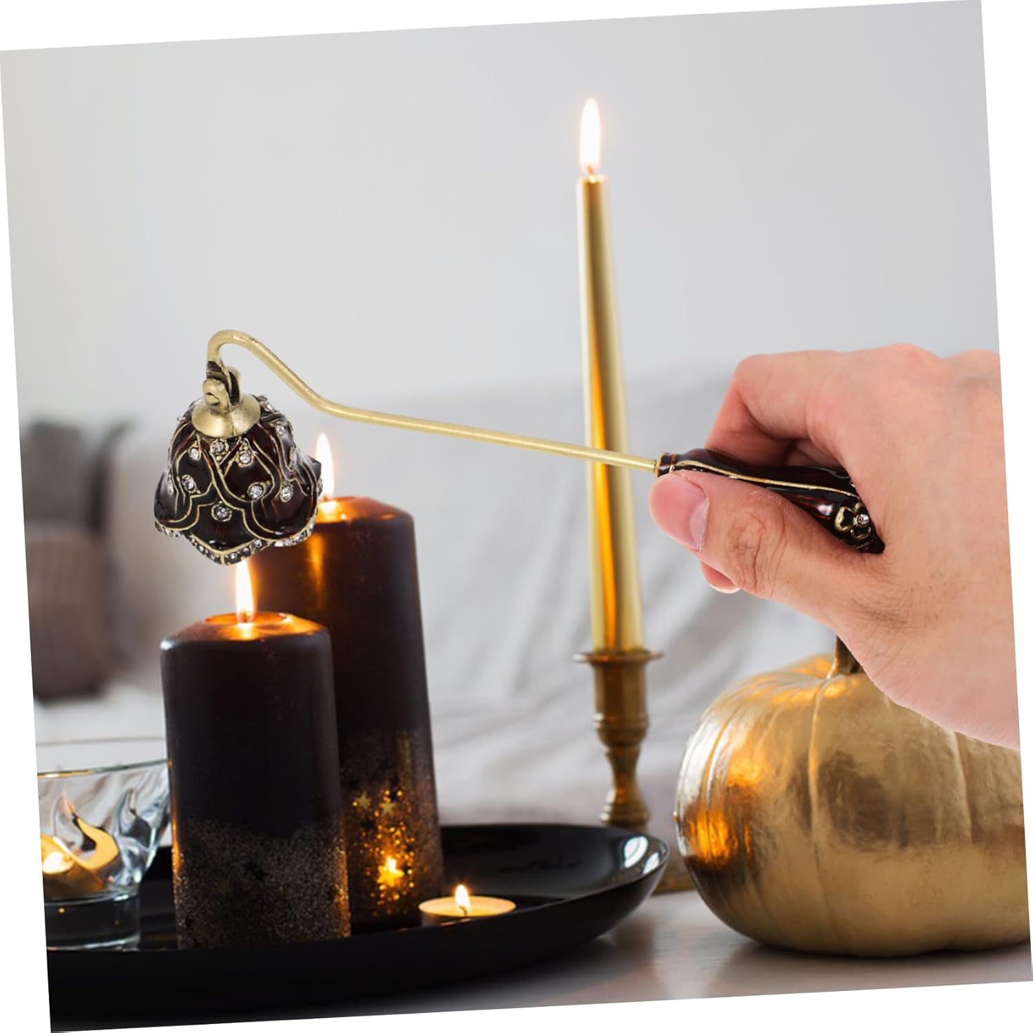 Cabilock Candle Snuffer Tool for Dinner Candles Reusable Flame Extinguisher
