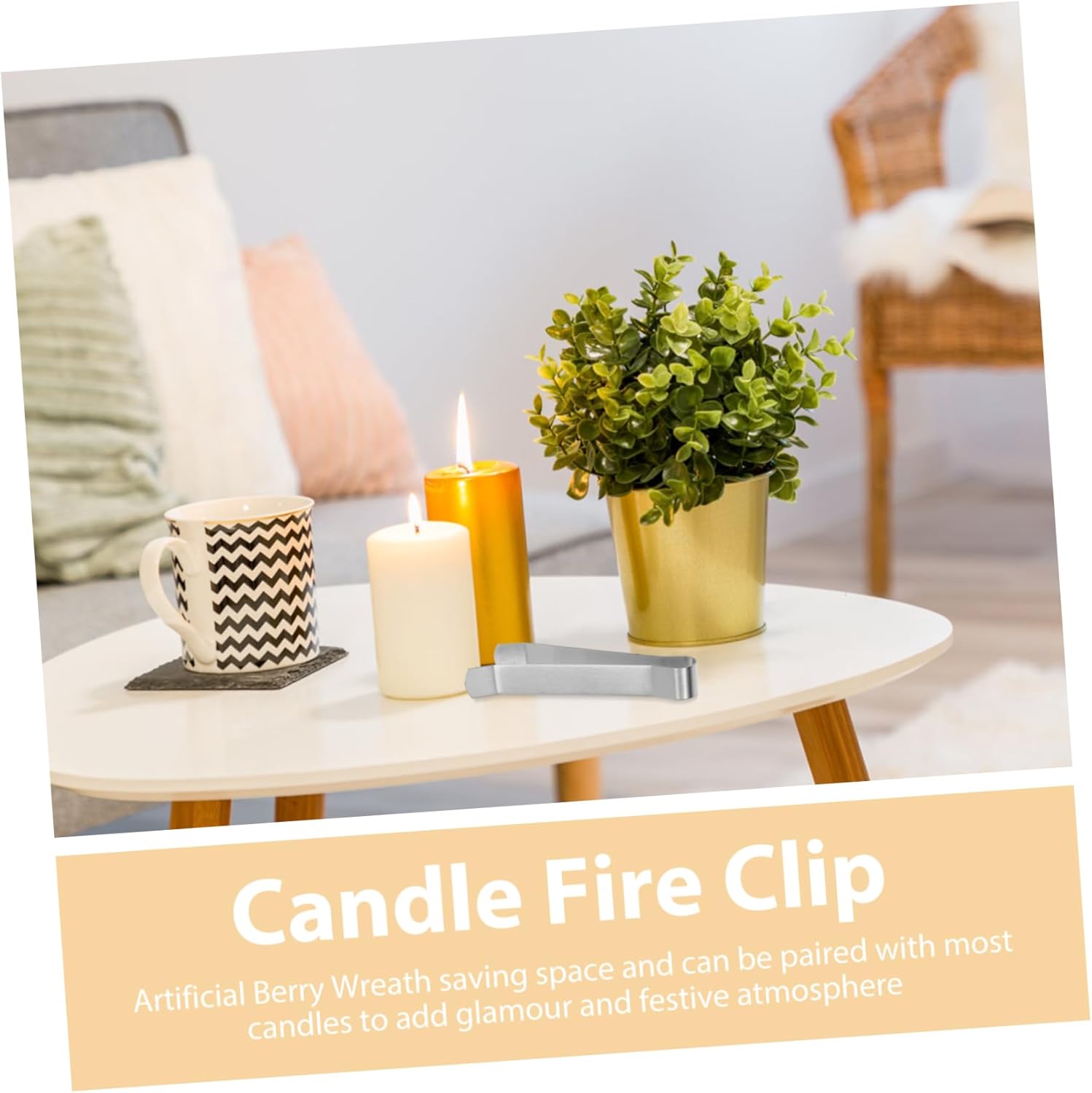 Cabilock 4pcs Candle Safety Extinguisher Clips