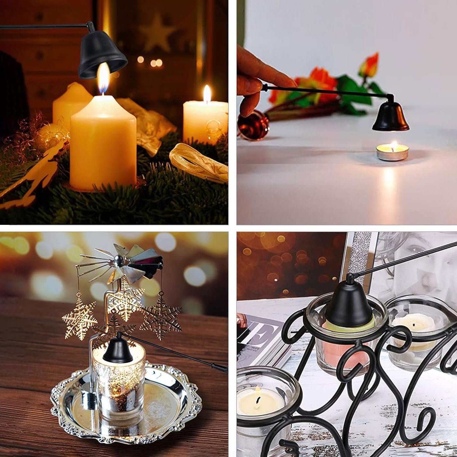 XGOPTS Candle Snuffer Wick Trimmer Elegant Rustic Extinguisher