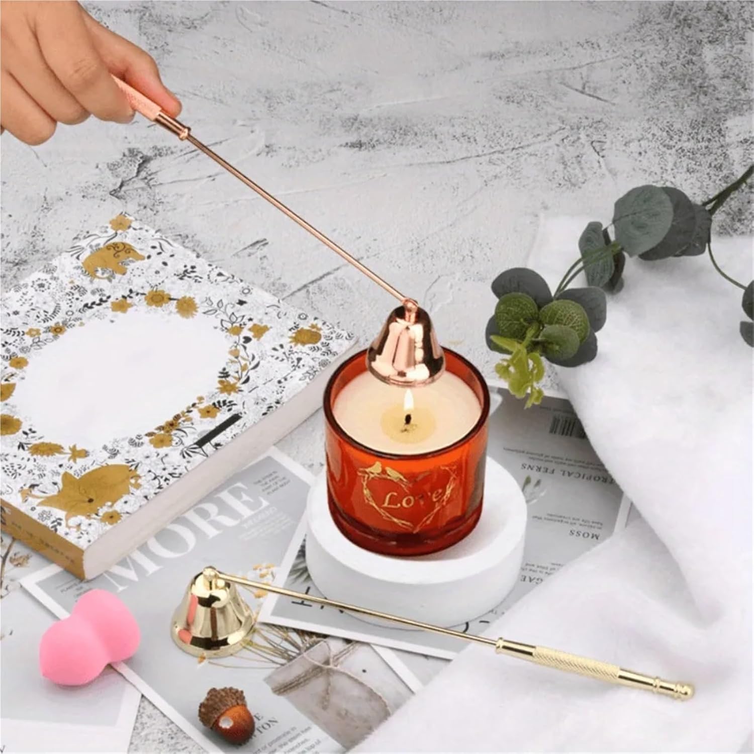 6Pcs Multi Color Candle Snuffer with Long Handle