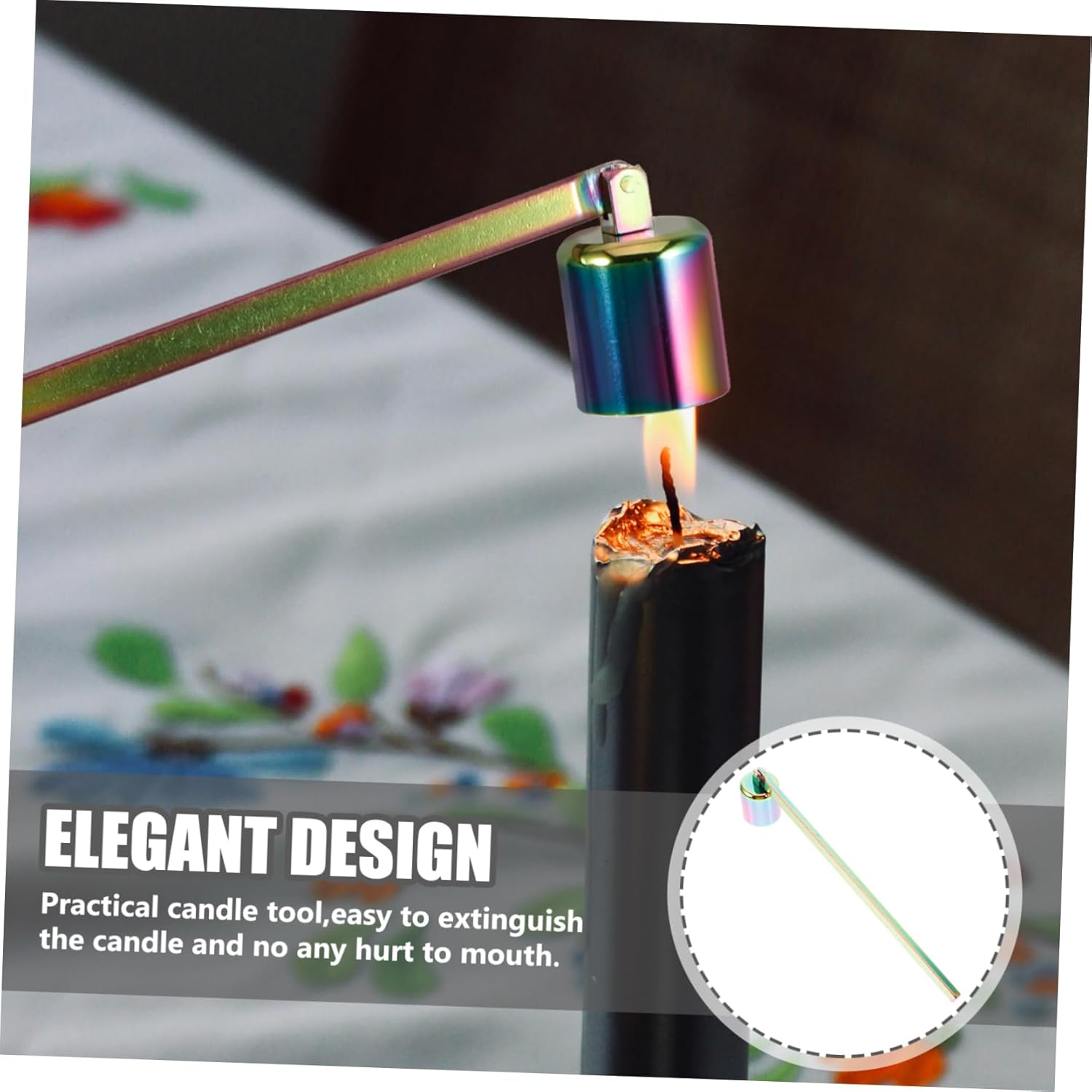 Vaguelly Reusable Candle Snuffer Cap for Tealights and Deep Jars