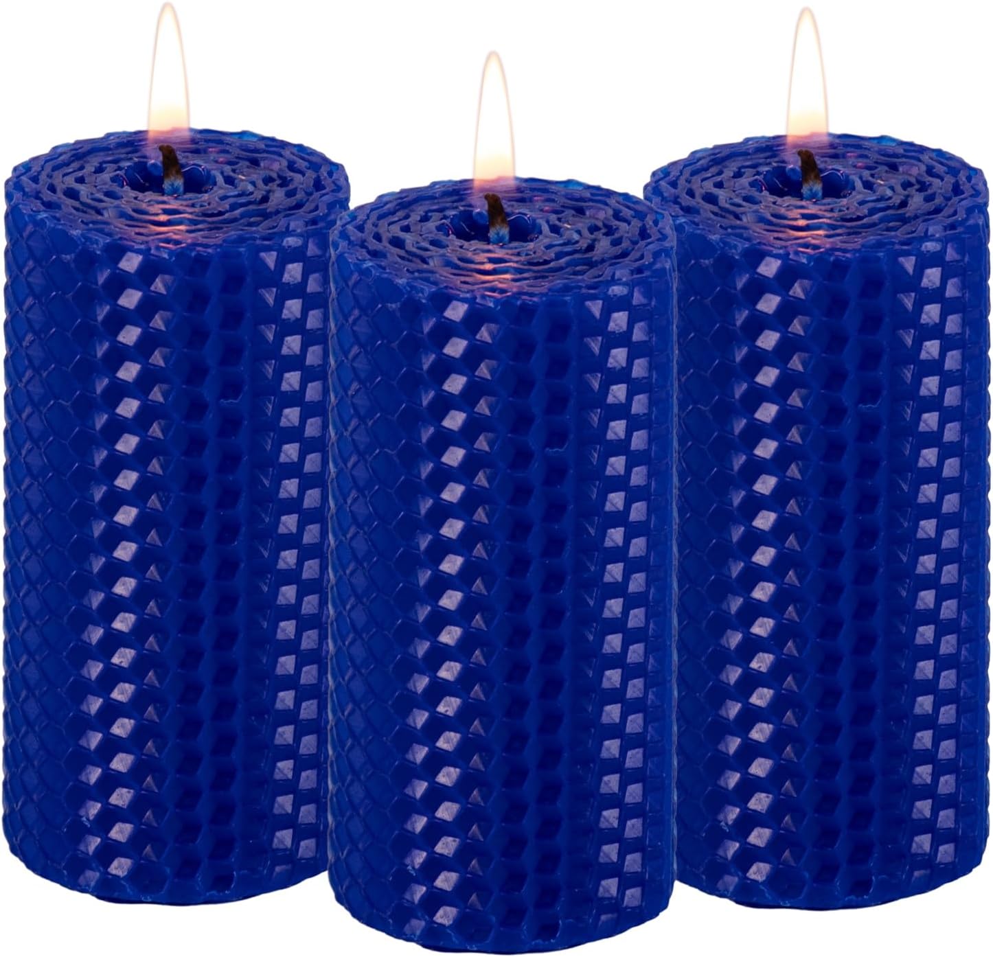 KONNI Beeswax Pillar Candles Set of 3 2x4 Inches Unscented