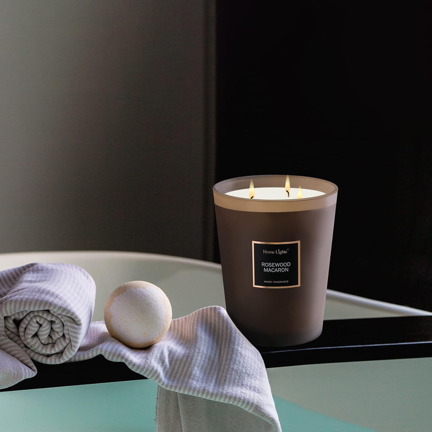 HomeLights Scented Candles - Rosewood Macaron 333 Oz Jar