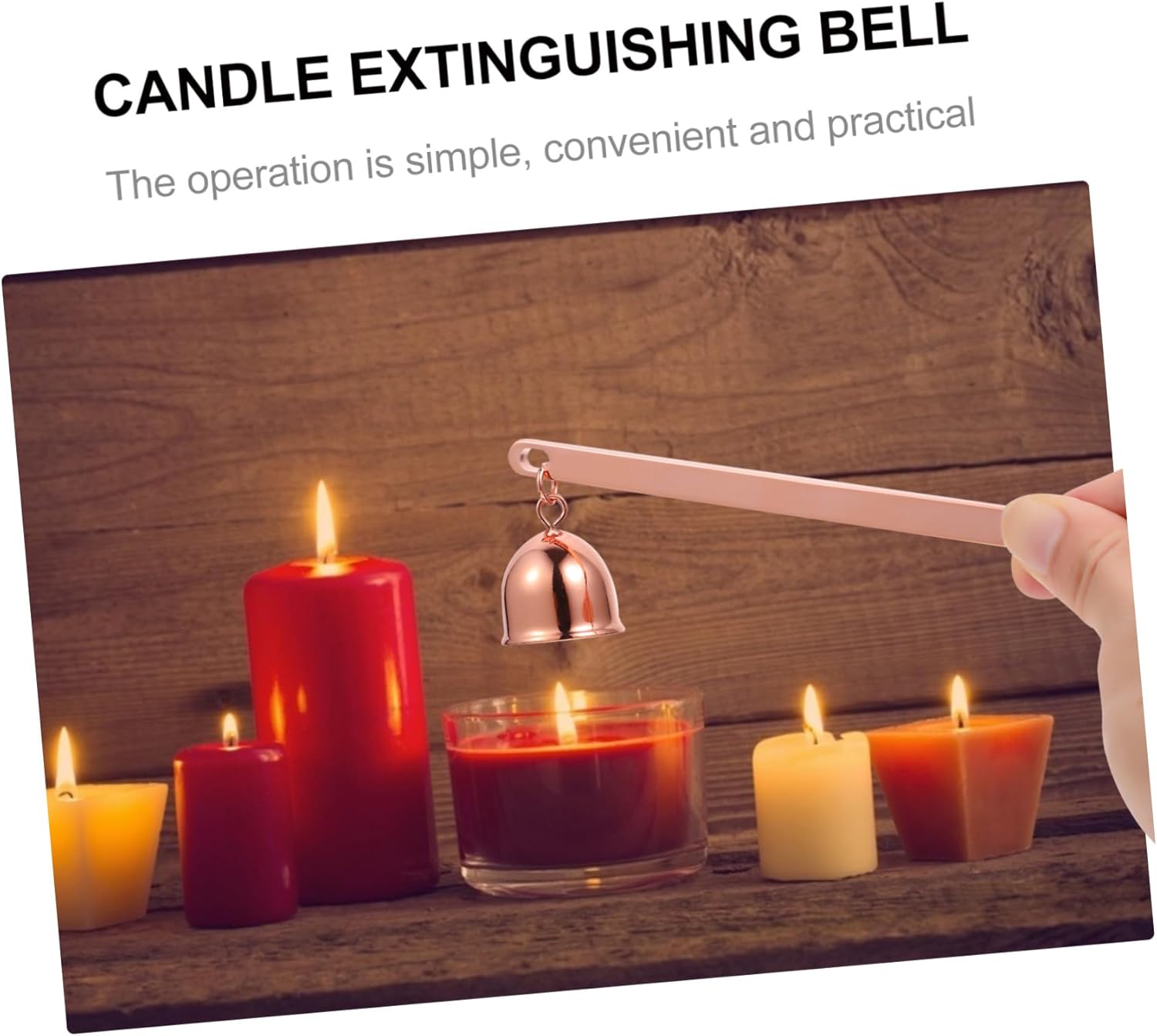 Cabilock Long Handle Candle Snuffer with Gold Wick Trimmer