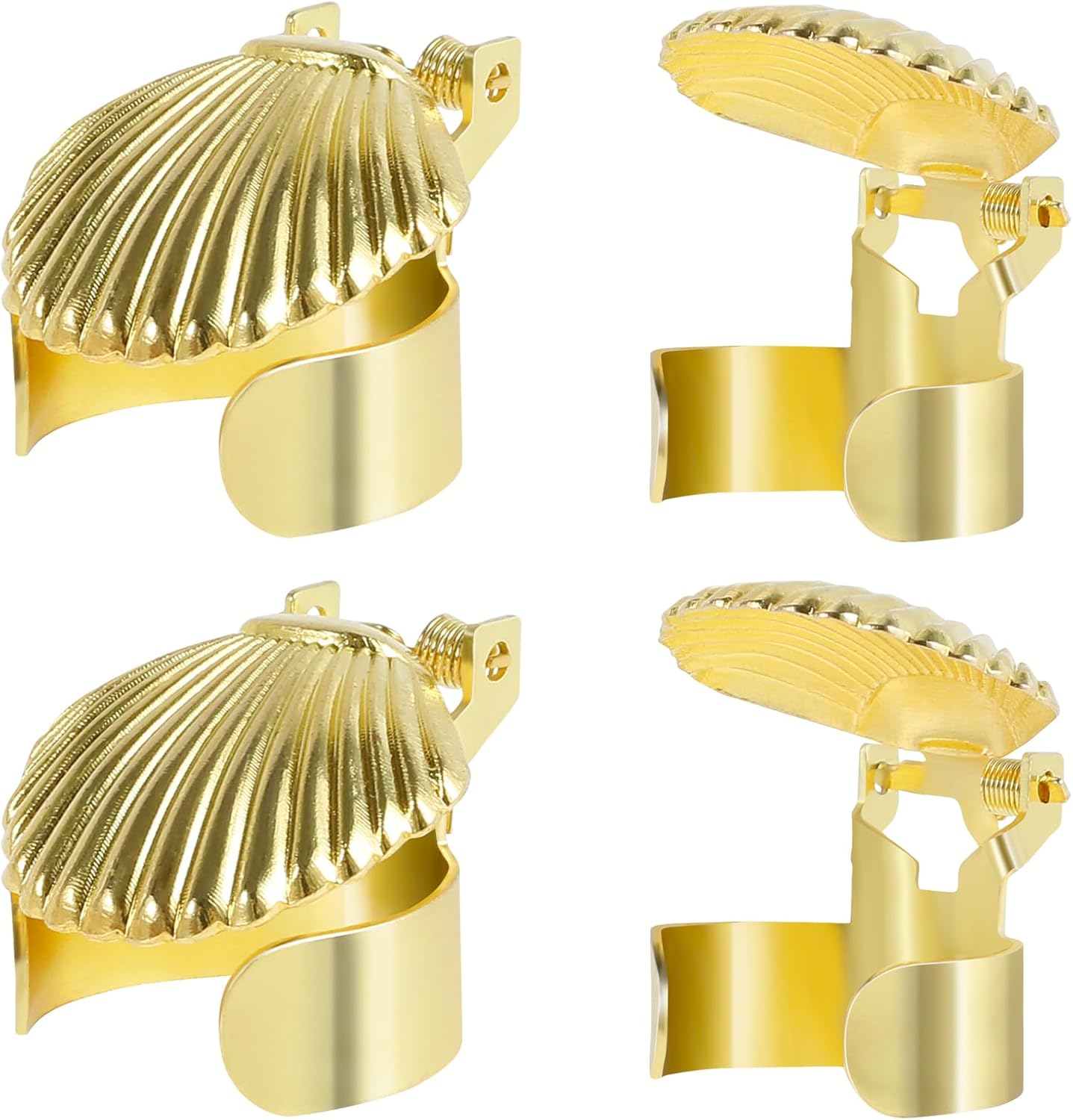 4 Pcs Shell Shape Metal Candle Snuffer Set