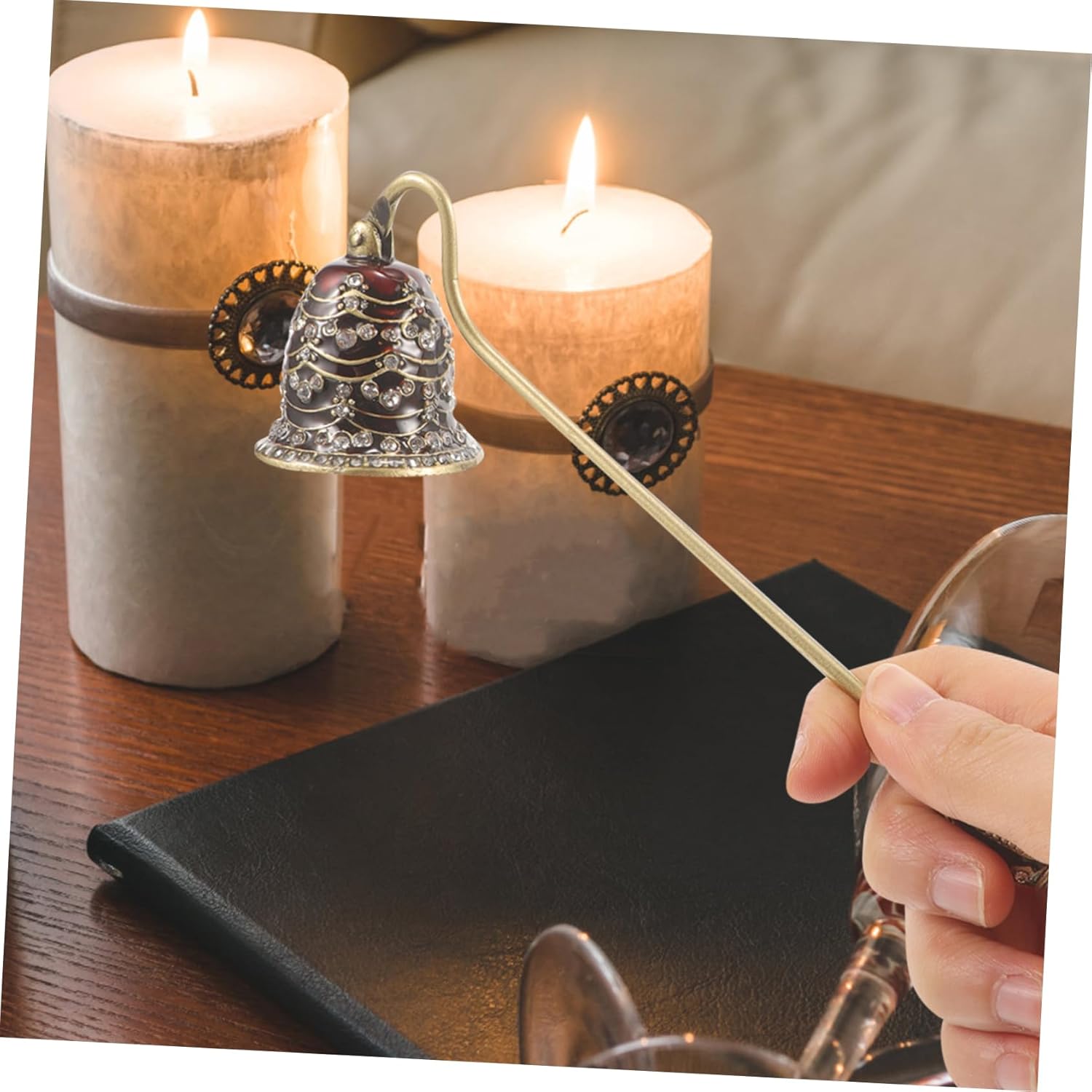 MAGICLULU Retro Diamond Candle Snuffer with Long Handle