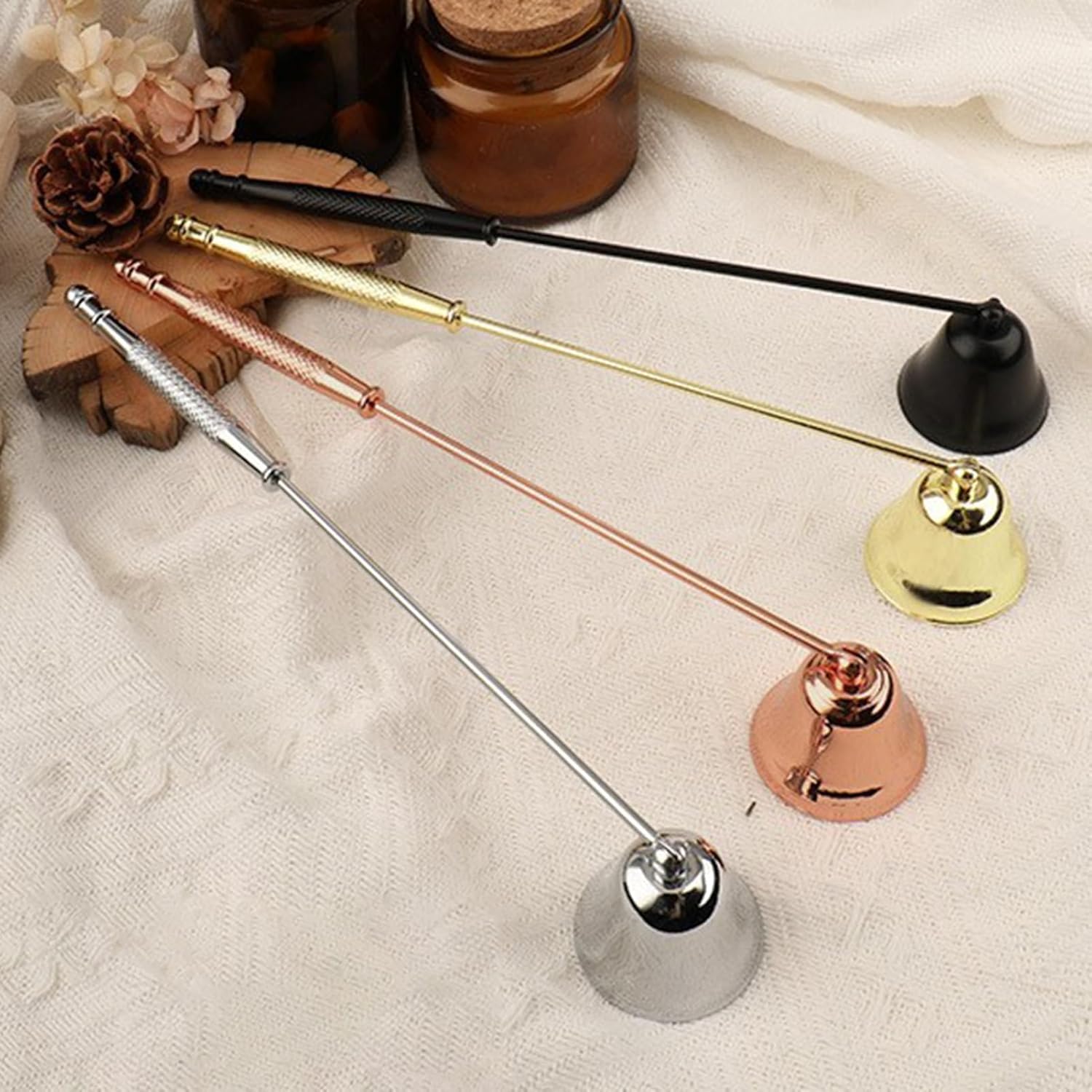 Tainrunse Metal Candle Snuffer with Long Handle