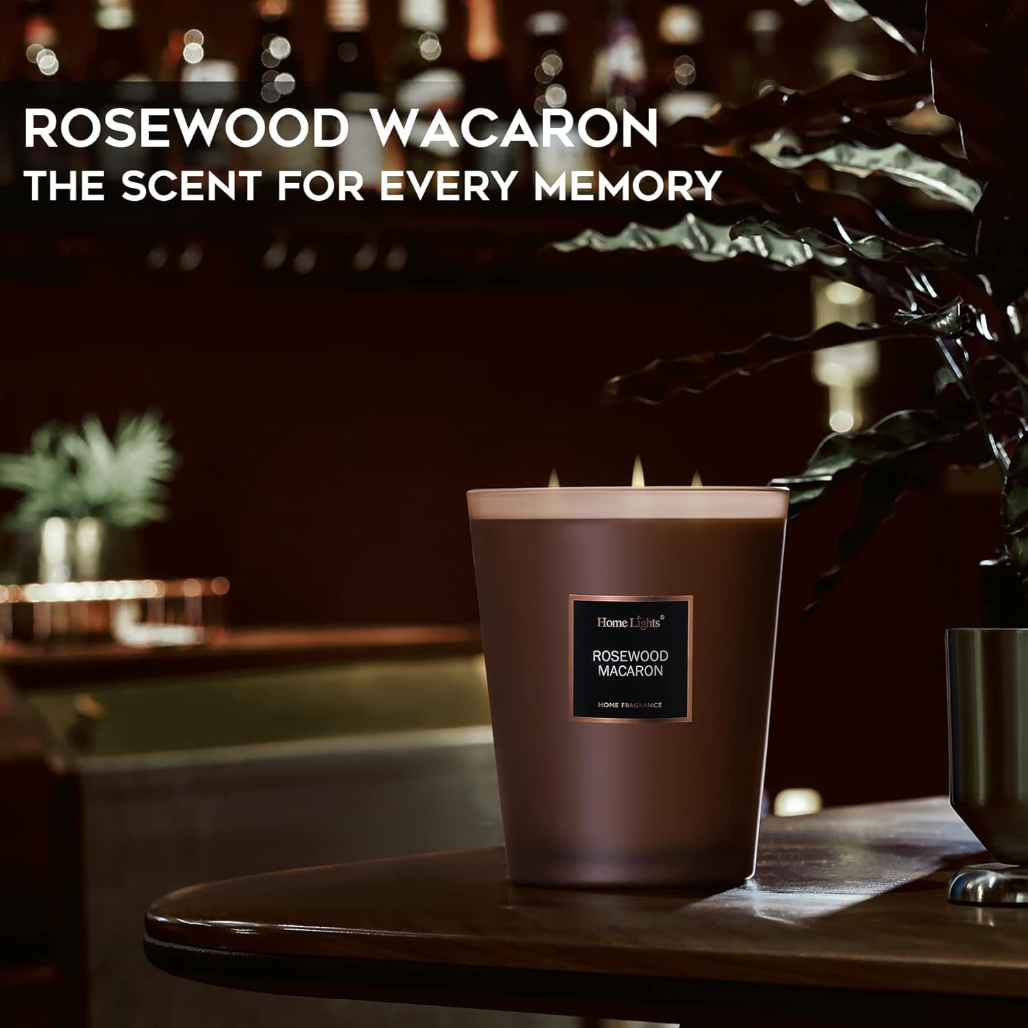 HomeLights Scented Candles - Rosewood Macaron 333 Oz Jar