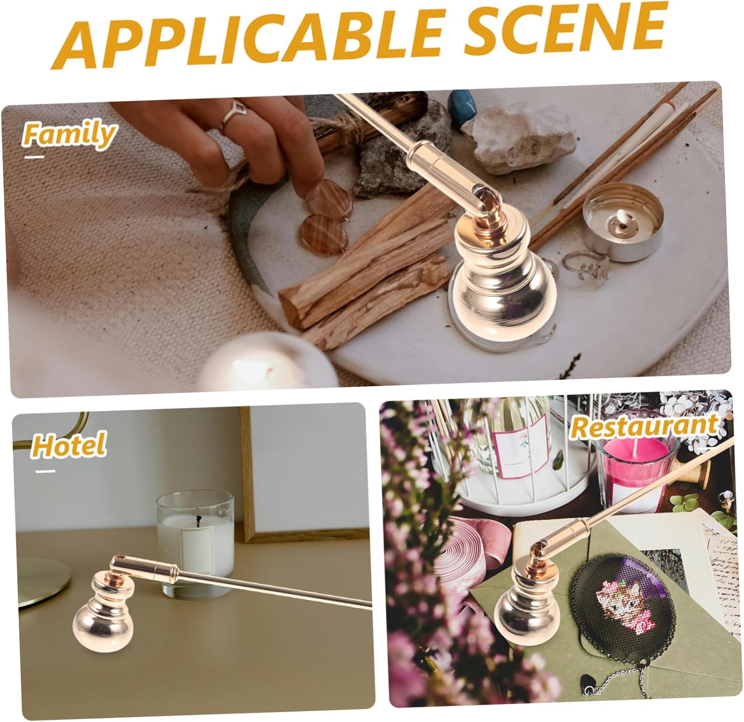 PRETYZOOM Decorative Candle Snuffer with Long Handle and Unique Design