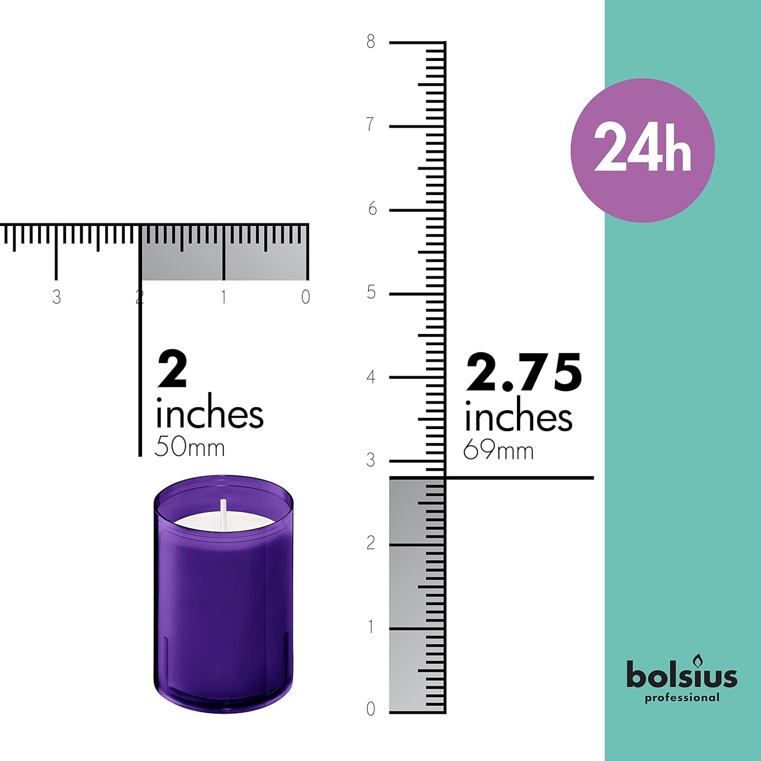 BOLSIUS 24 Hour Votive Candles 20 Pack 1
