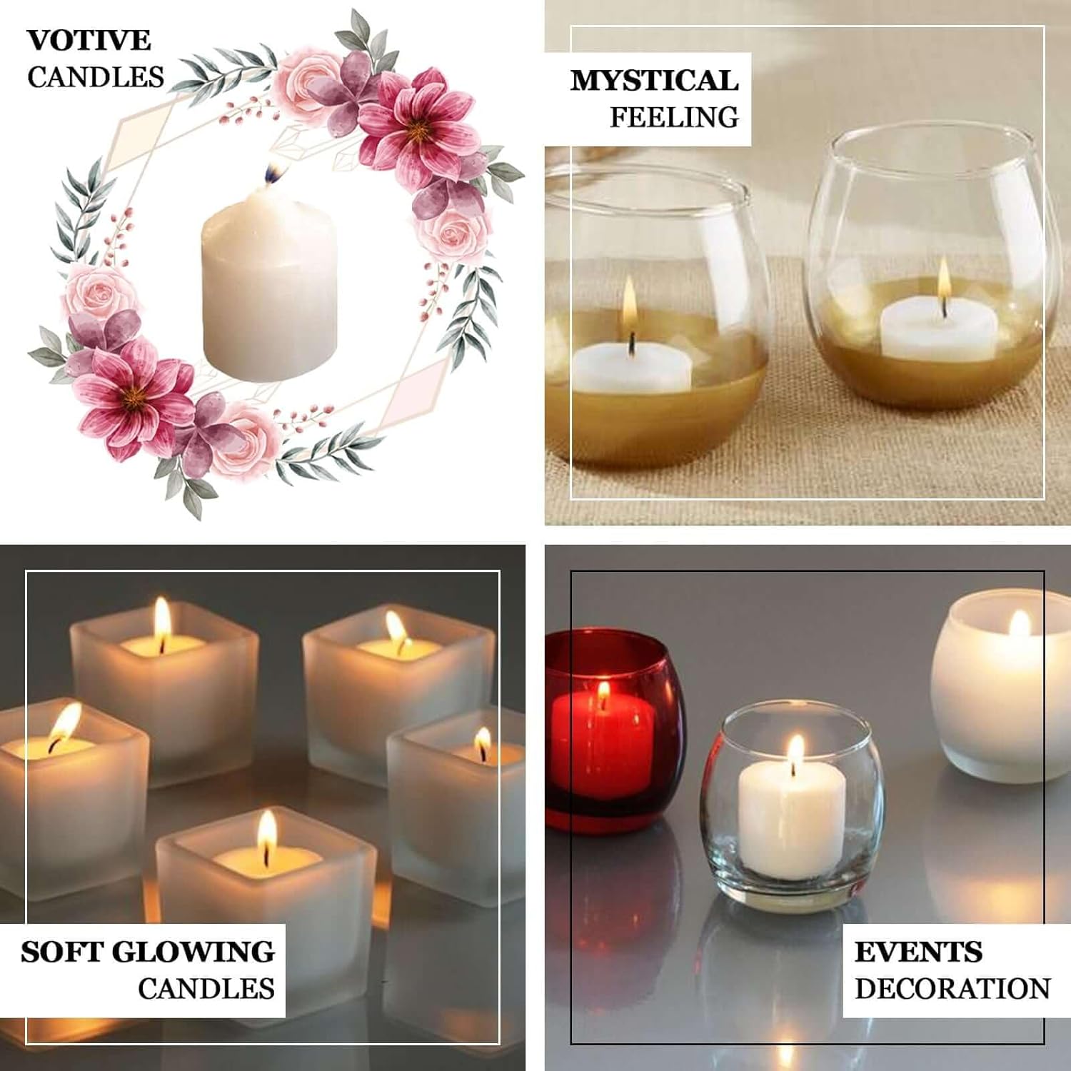 Efavormart Set of 12 Ivory Votive Candles