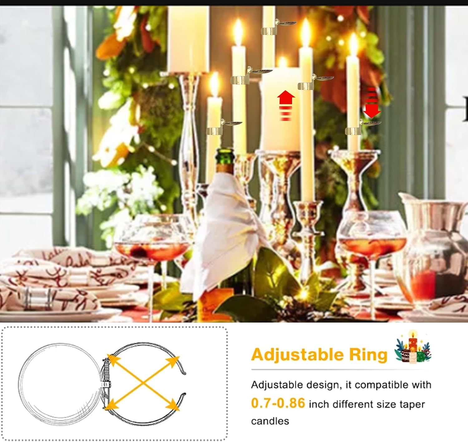 4Pcs Gold Metal Candle Snuffer Extinguisher with Automatic Timer