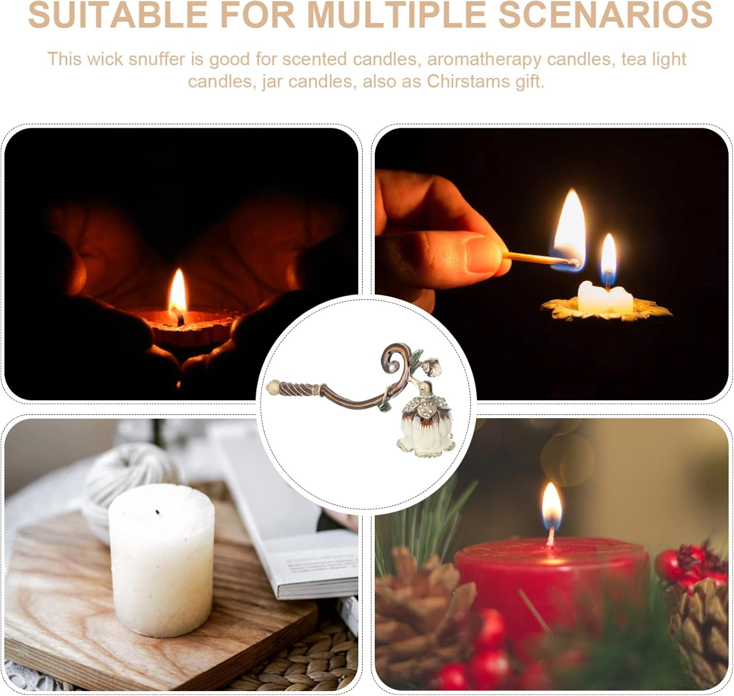 SEWACC Candle Snuffer Extinguisher with Handle