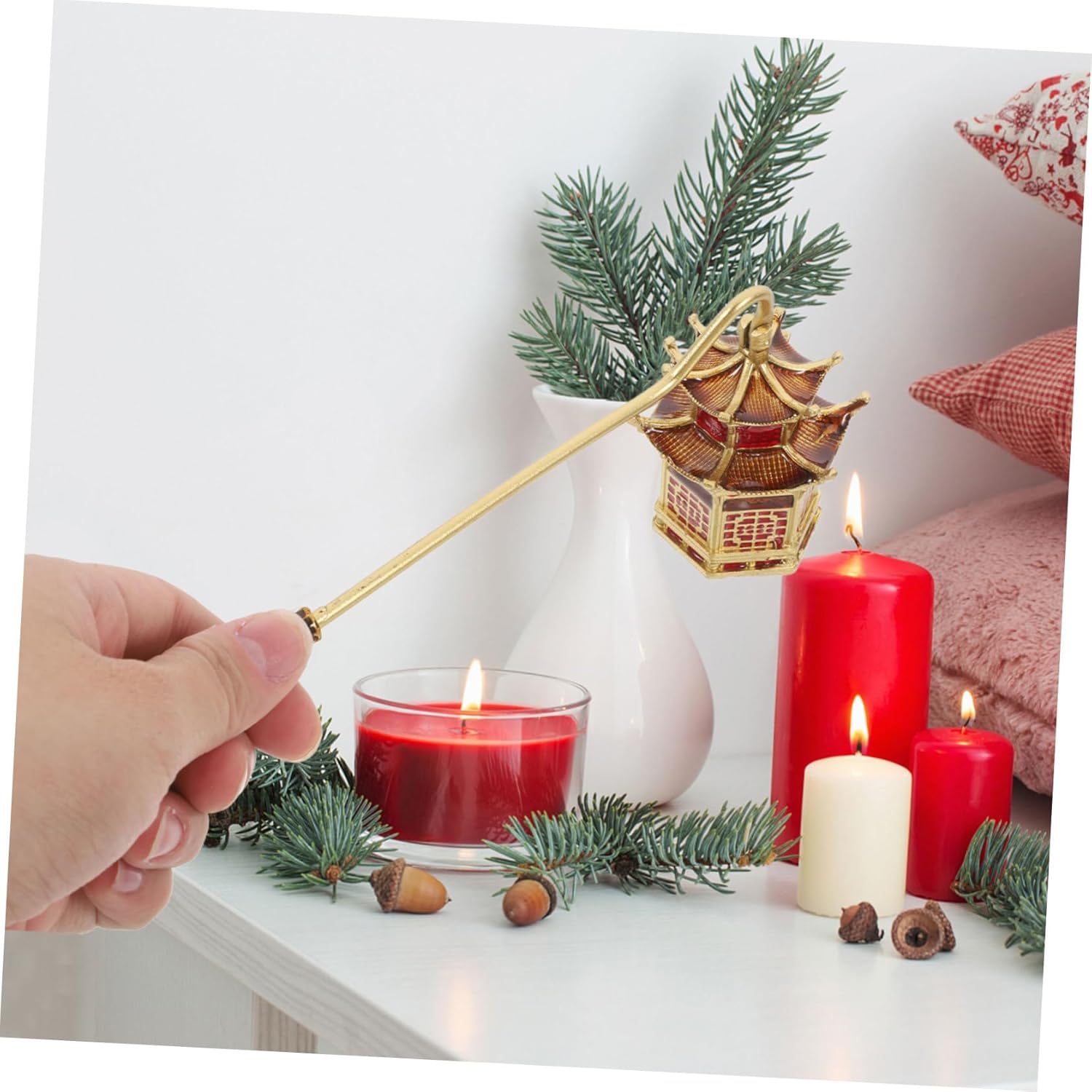 Zerodeko Candle Snuffer Tool with Golden Design
