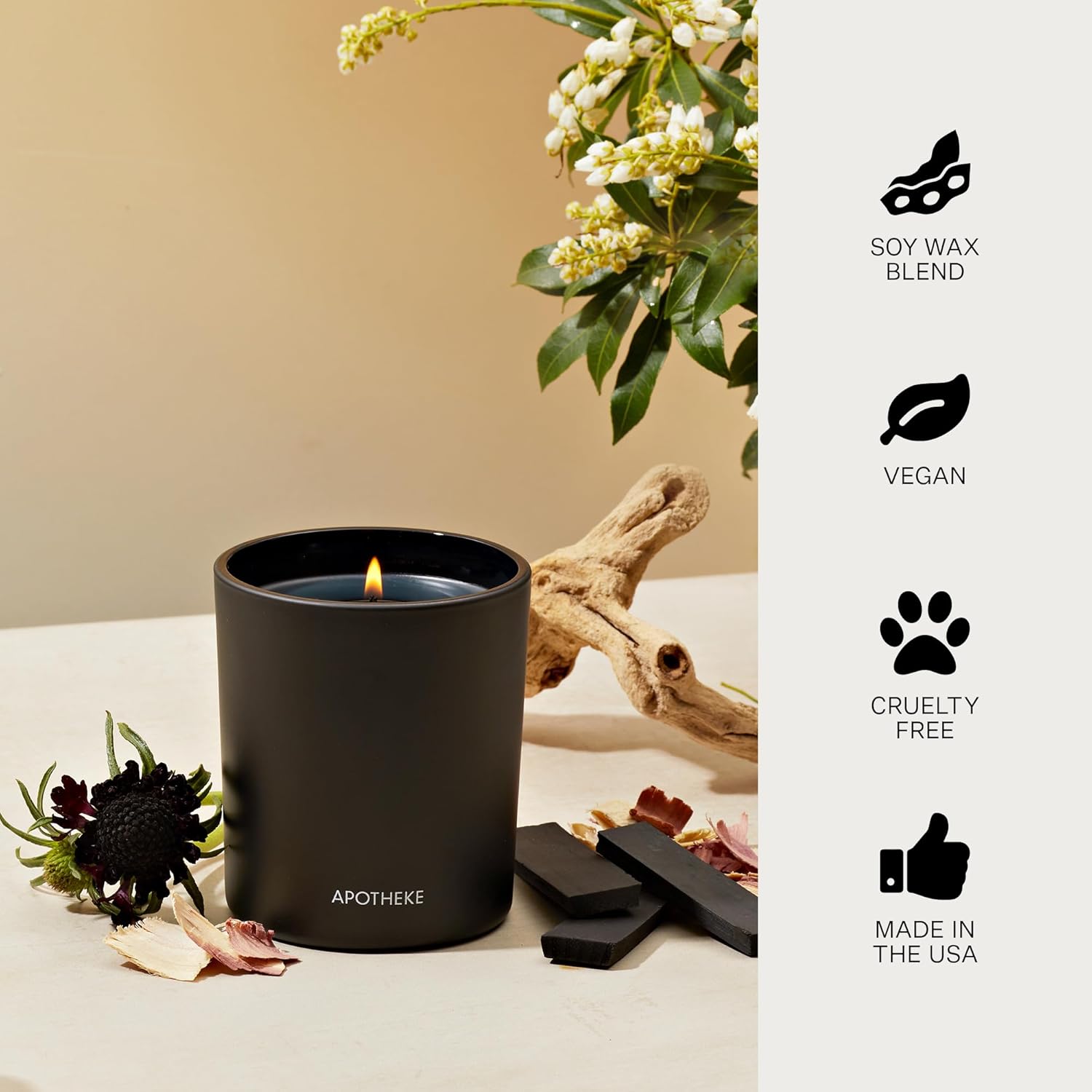 APOTHEKE Charcoal Scented Candle - 105 Oz Jar