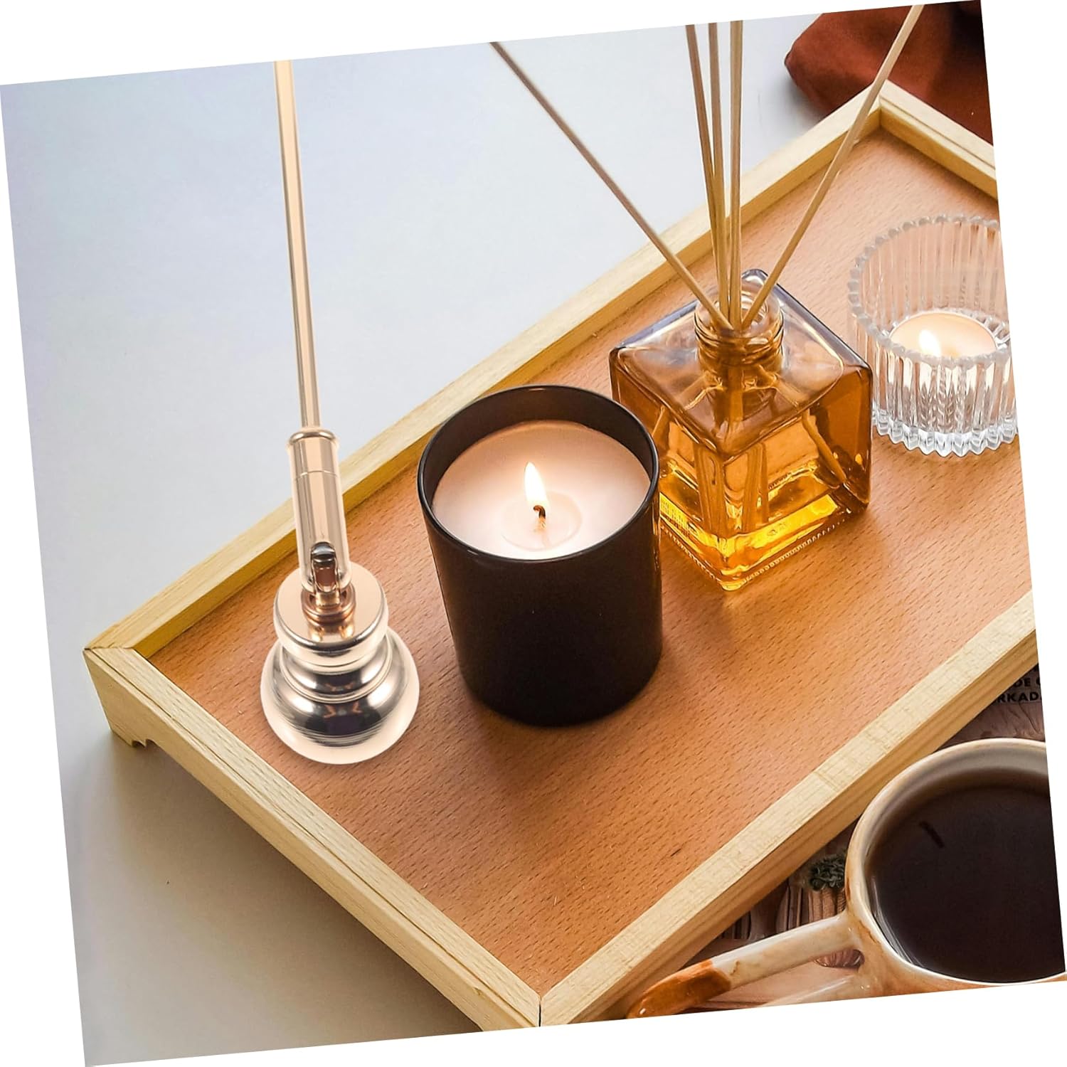 PRETYZOOM Decorative Candle Snuffer with Long Handle and Unique Design