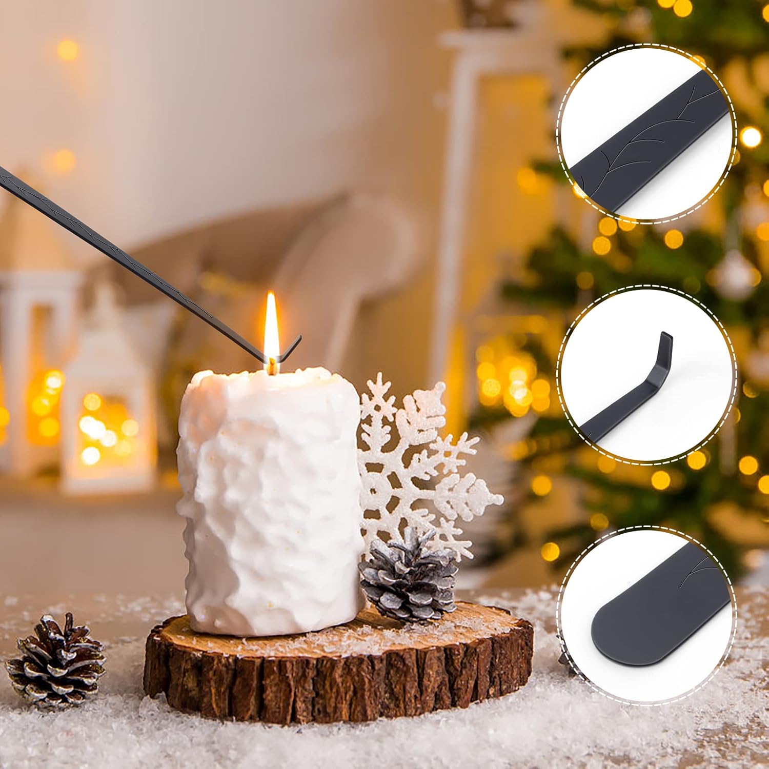 3 in 1 Candle Tools Set - Black