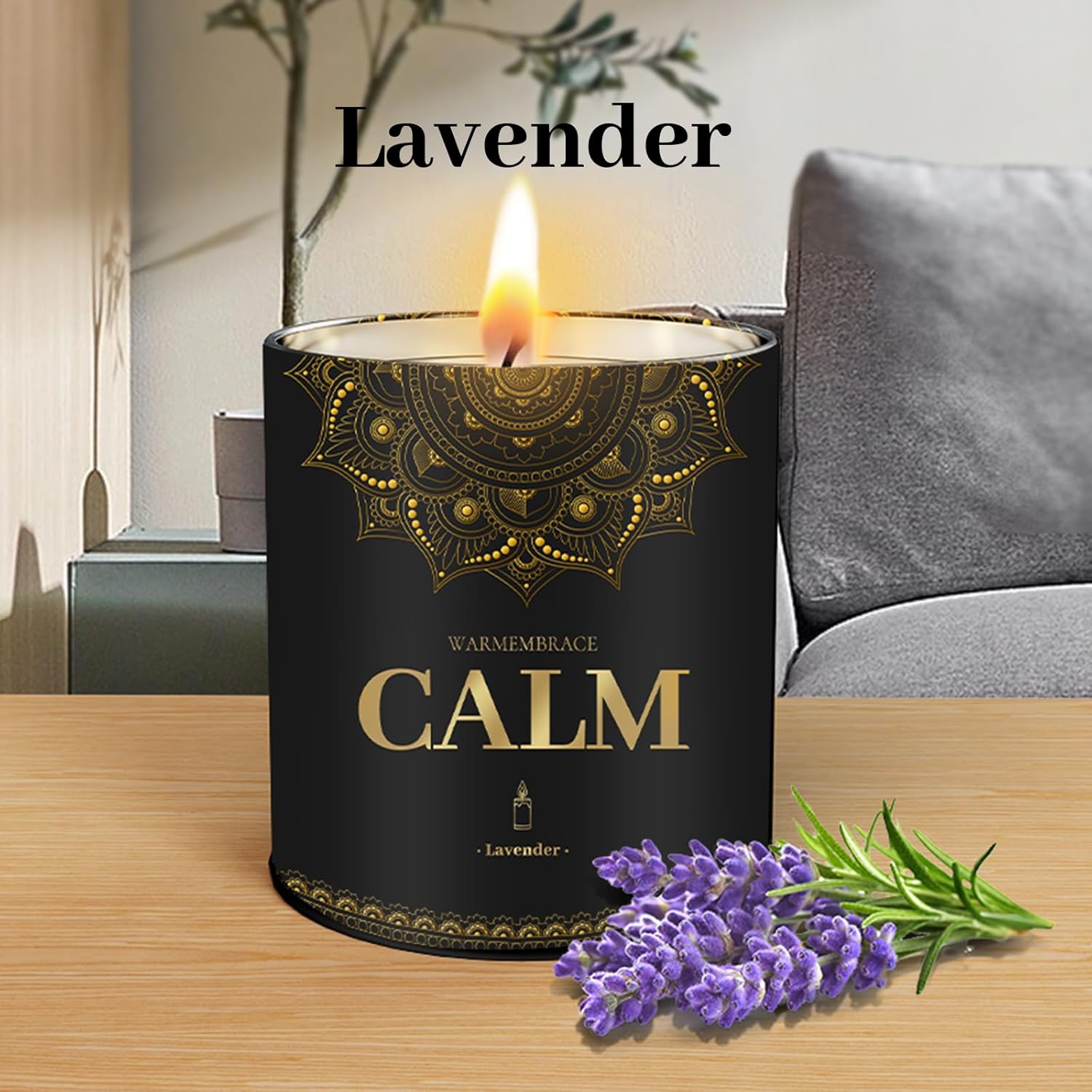 WarmEmbrace Lavender Scented Jar Candles 9 Oz