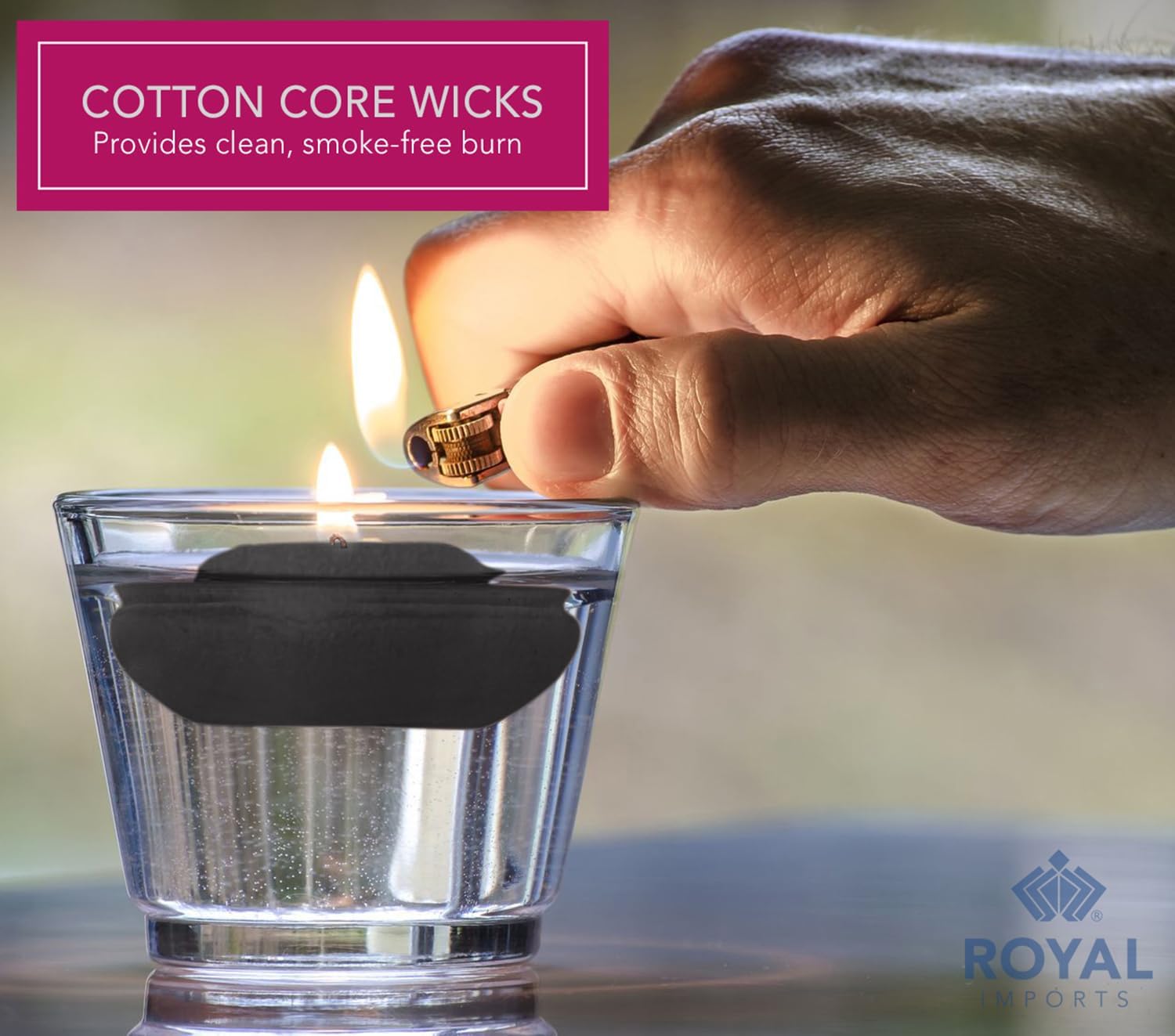Royal Imports Black Floating Candles 3 Inch Pack of 12