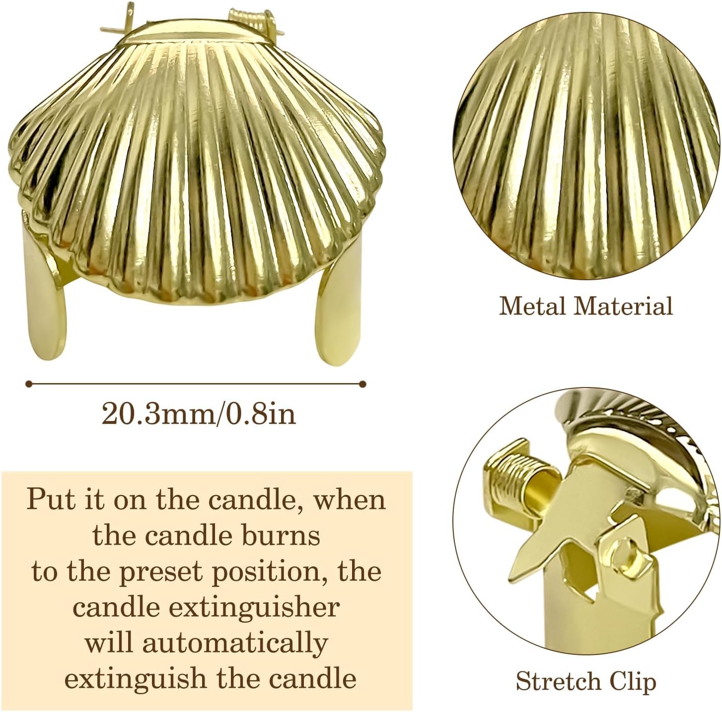 Automatic Candle Extinguisher with Gold Finish