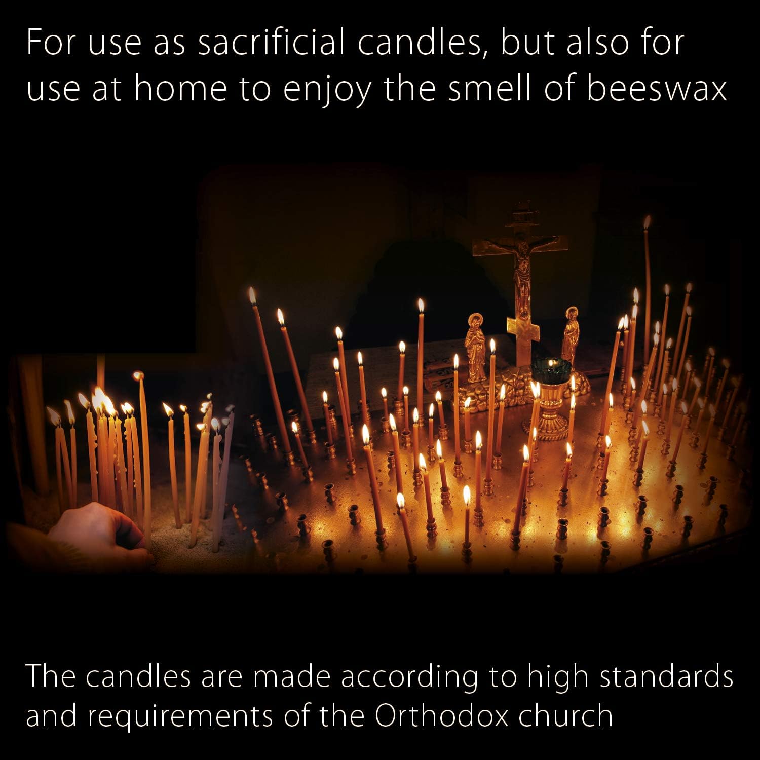 Danilovo Pure Beeswax Candles - Honey Scented Drip Free Smokeless Pack of 100