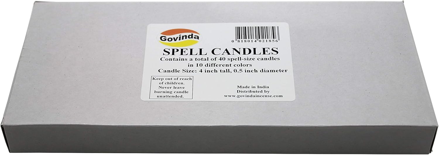 Govinda Spell Candles 40 Pack 4 Inch Taper