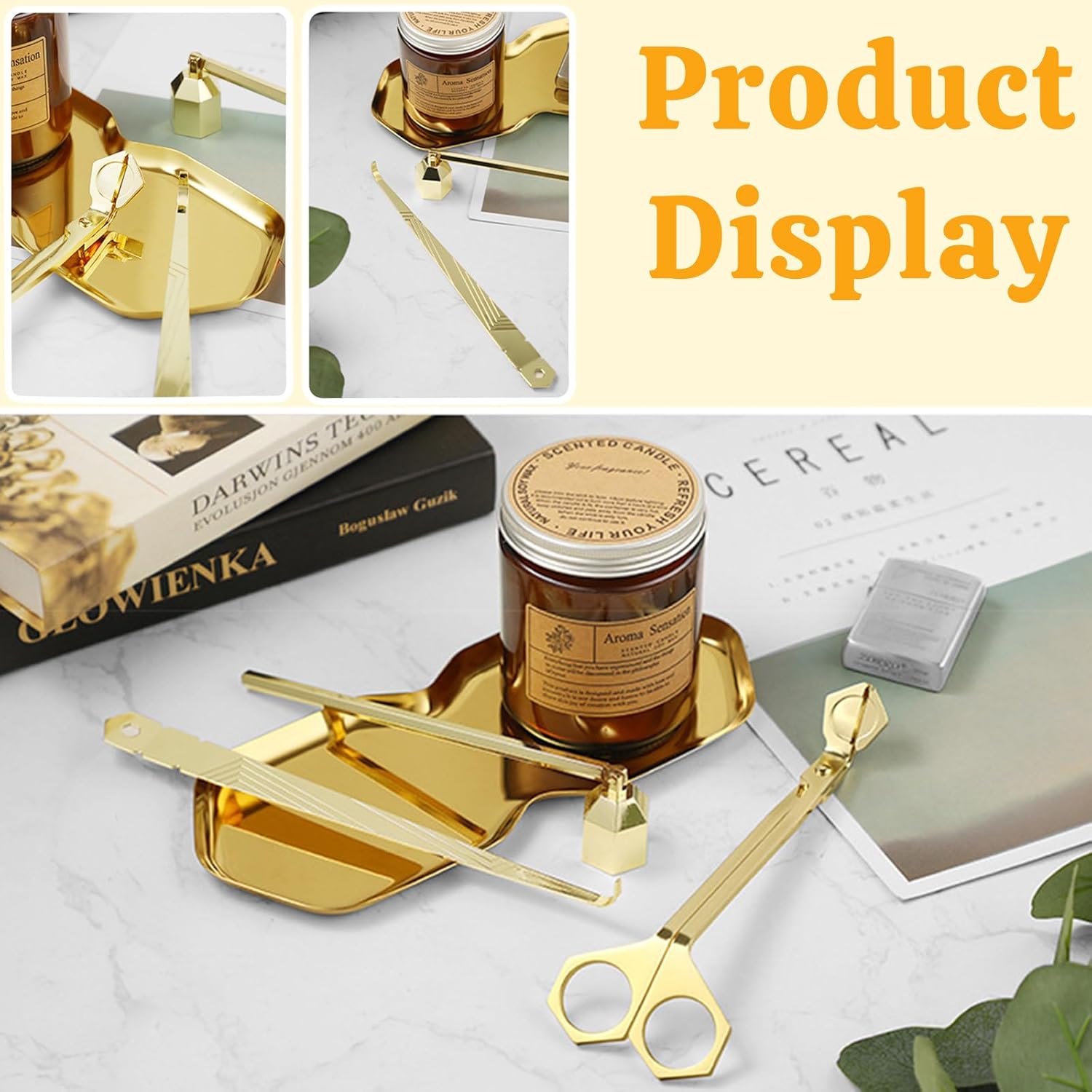Premium 4 in 1 Candle Accessory Set - Black