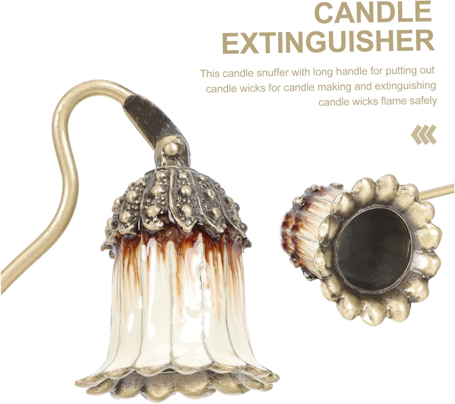 Metal Wick Snuffer Candle Extinguisher with Long Handle