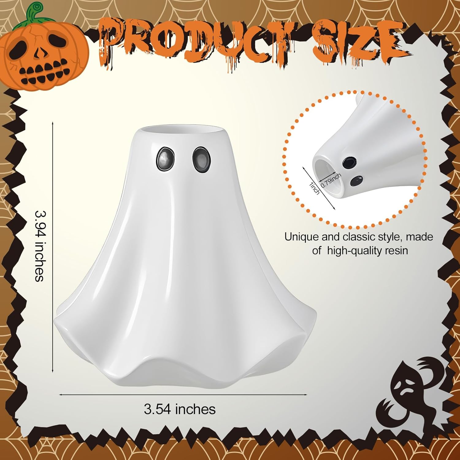 2 Pcs Halloween Ghost Candle Holders