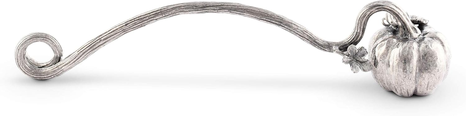 Vagabond House Pewter Pumpkin Vine Candle Snuffer 9 Inch