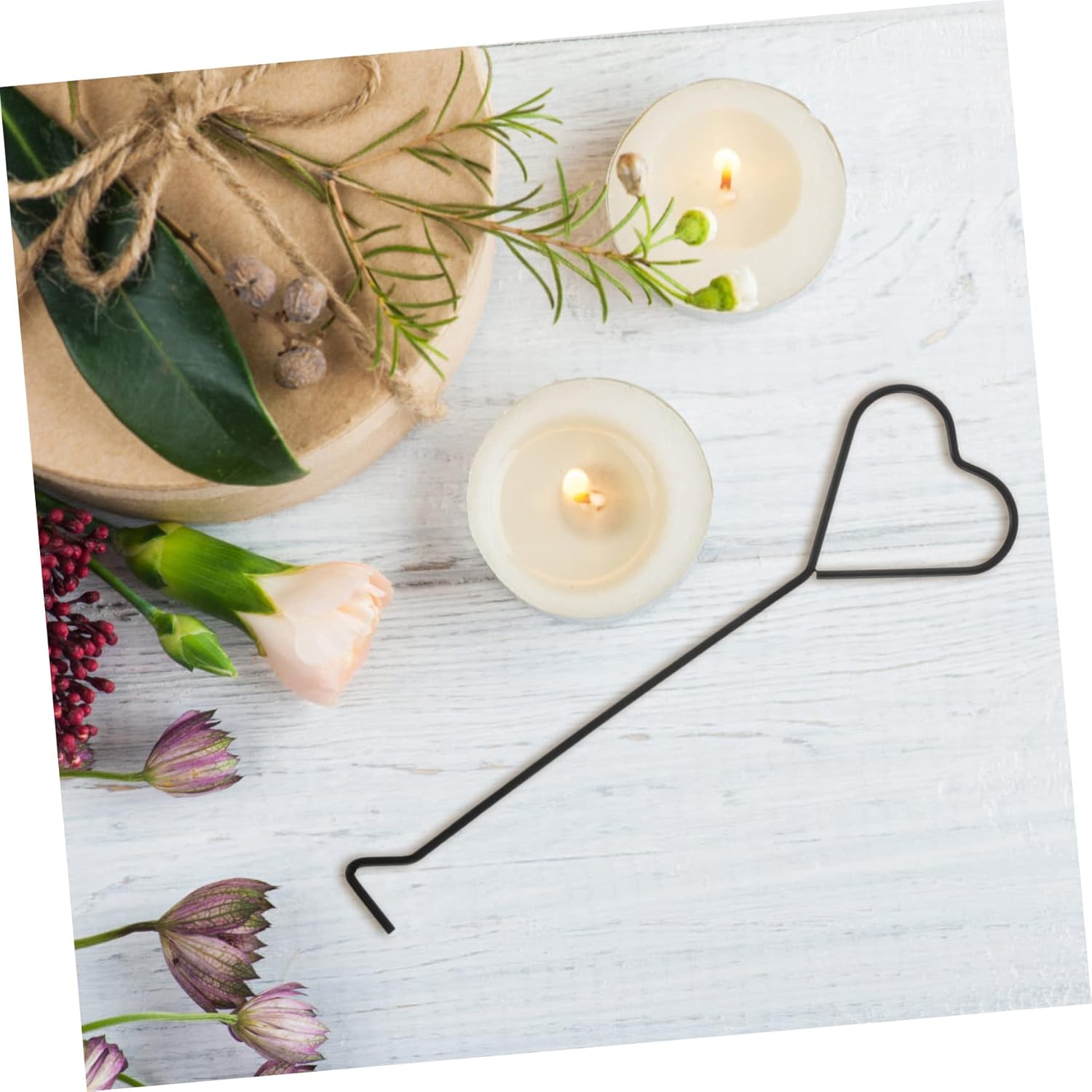 MAGICLULU 4pcs Heart Design Candle Wick Extinguishers