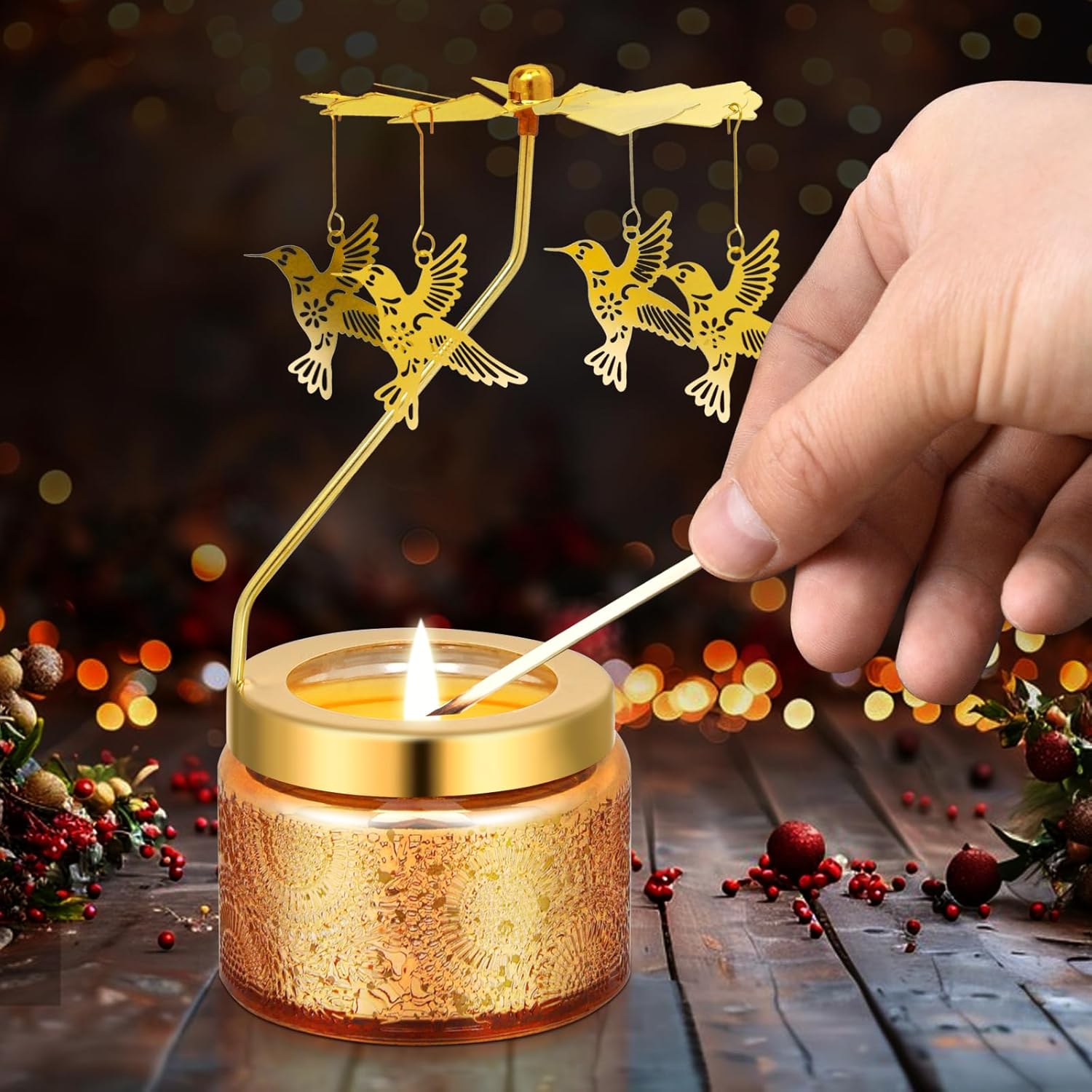 Hummingbird Rotating Scented Candle Set