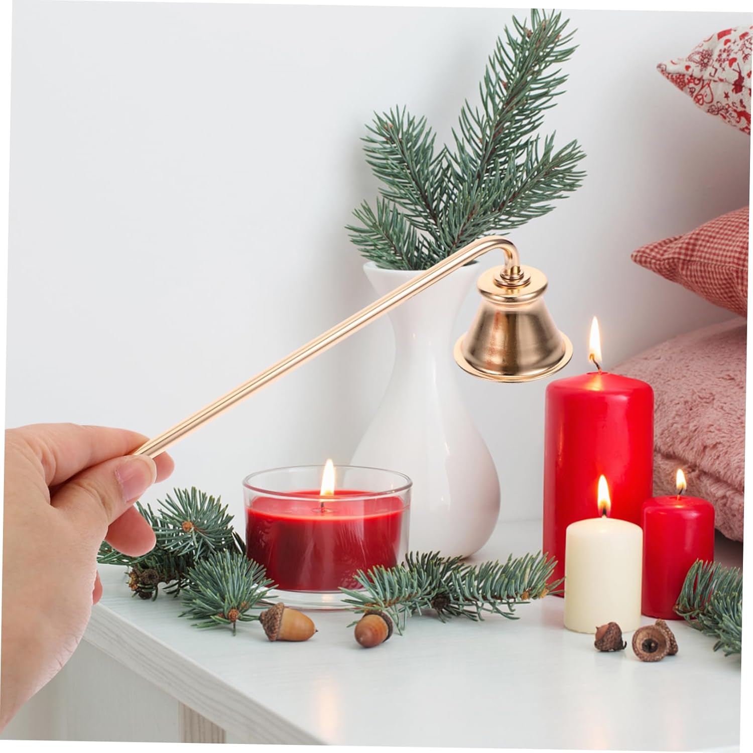 MAGICLULU 1pc Automatic Candle Snuffer Long Handle Flame Extinguisher for Home Use