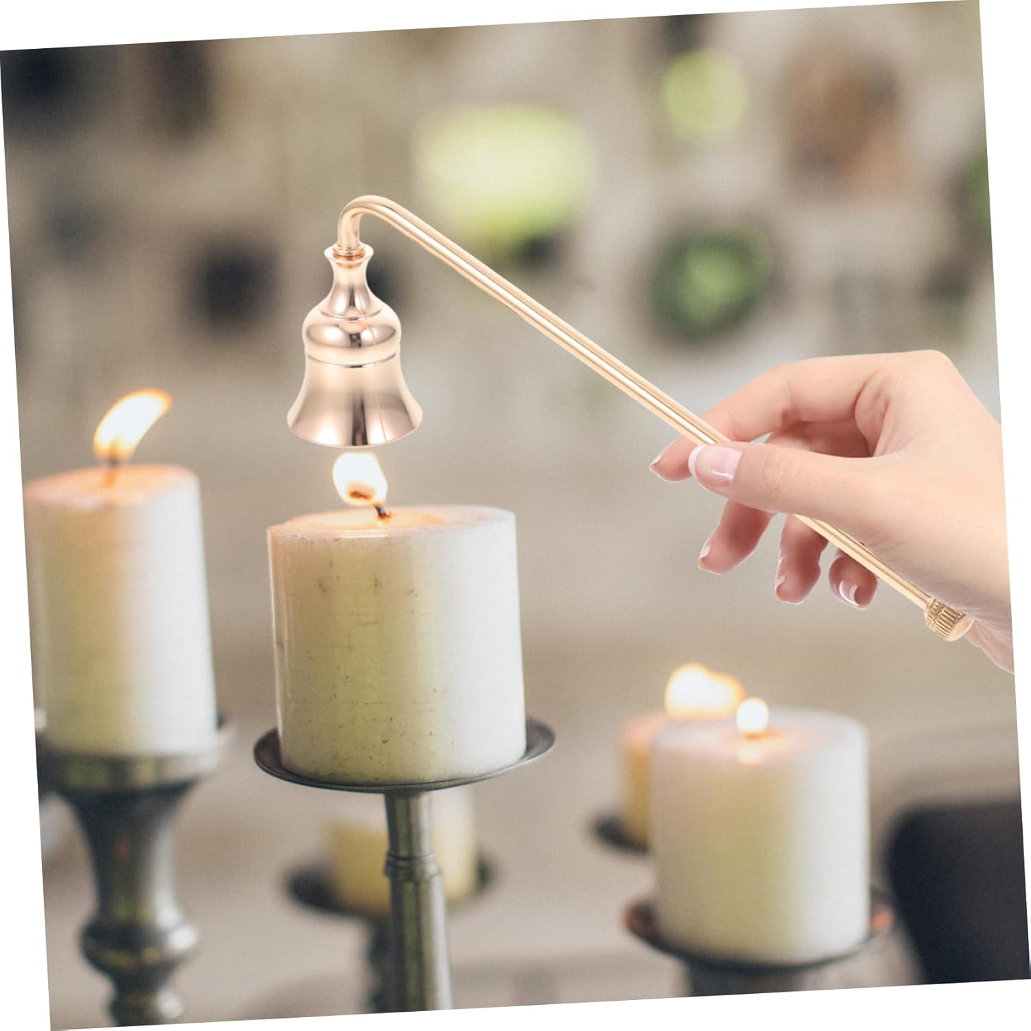 STOBAZA 5pcs Long Handle Candle Snuffer with Metal Wick Extinguisher