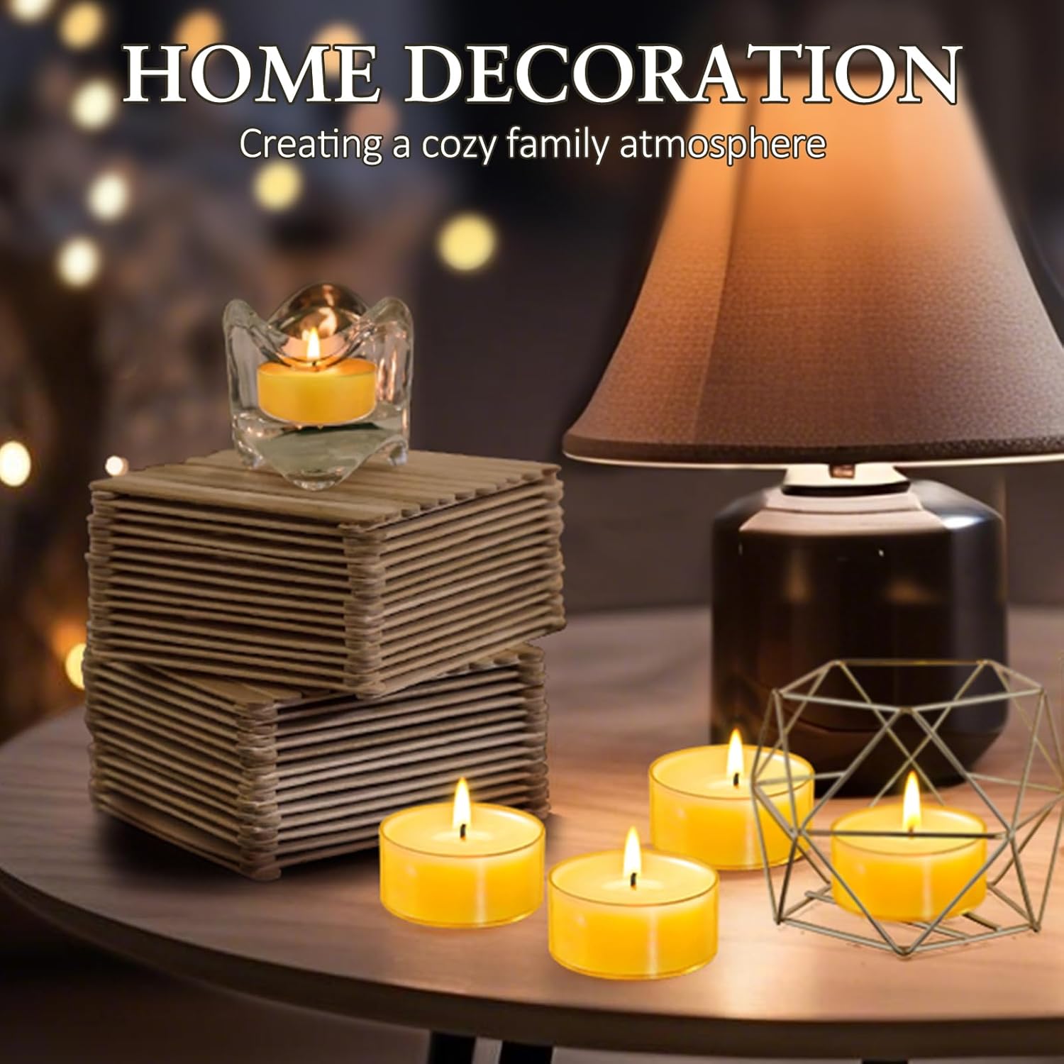 60 Pack Beeswax Tealight Candles 4-Hour Clean Burn Smokeless Eco-Friendly