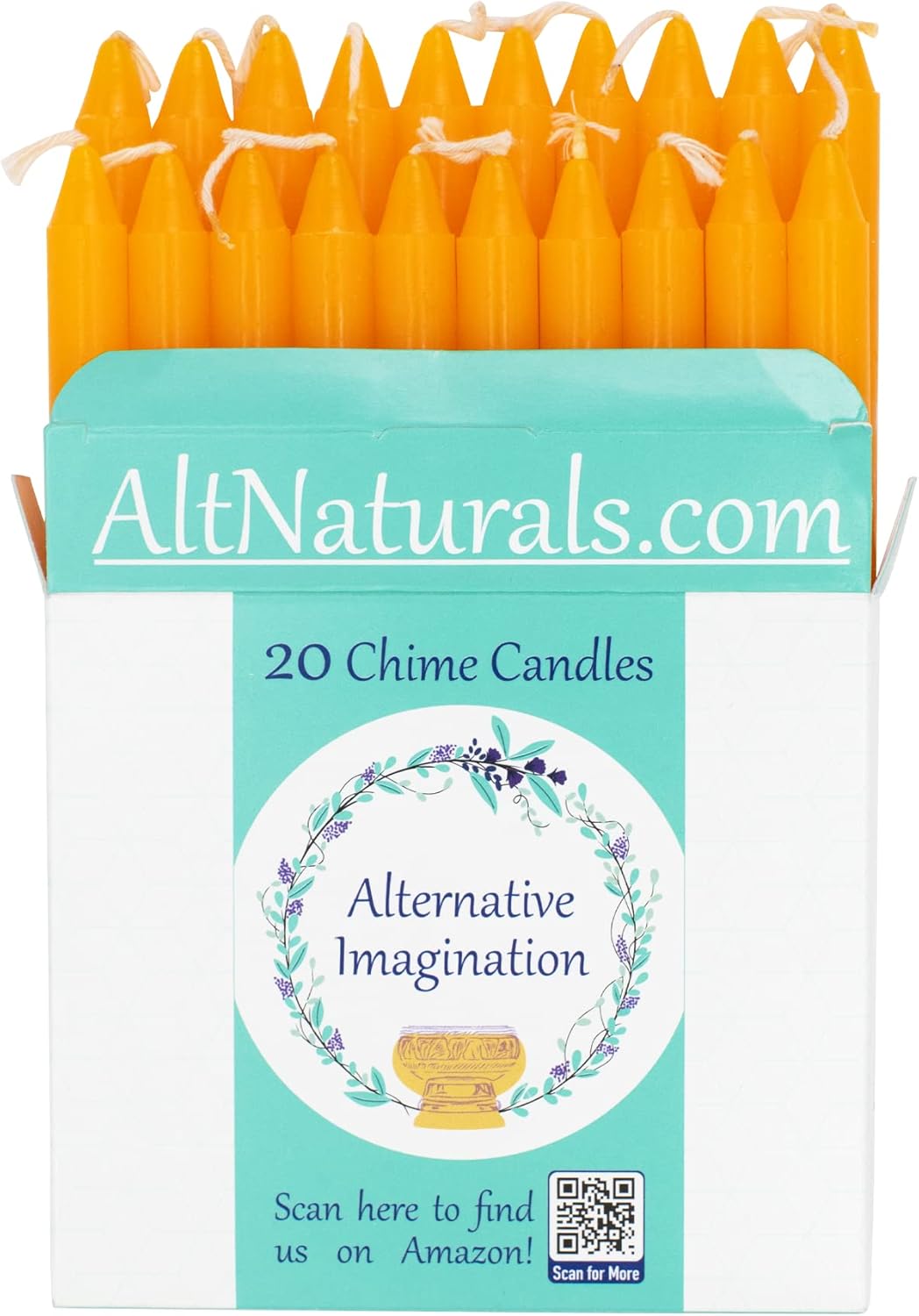 Set of 20 Orange Chime Candles for Altar and Spells
