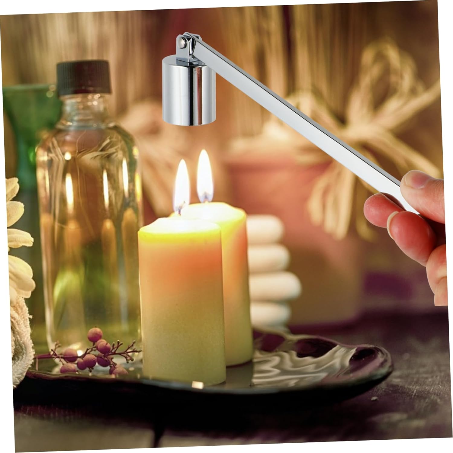Stainless Steel Candle Snuffer with Long Handle 1