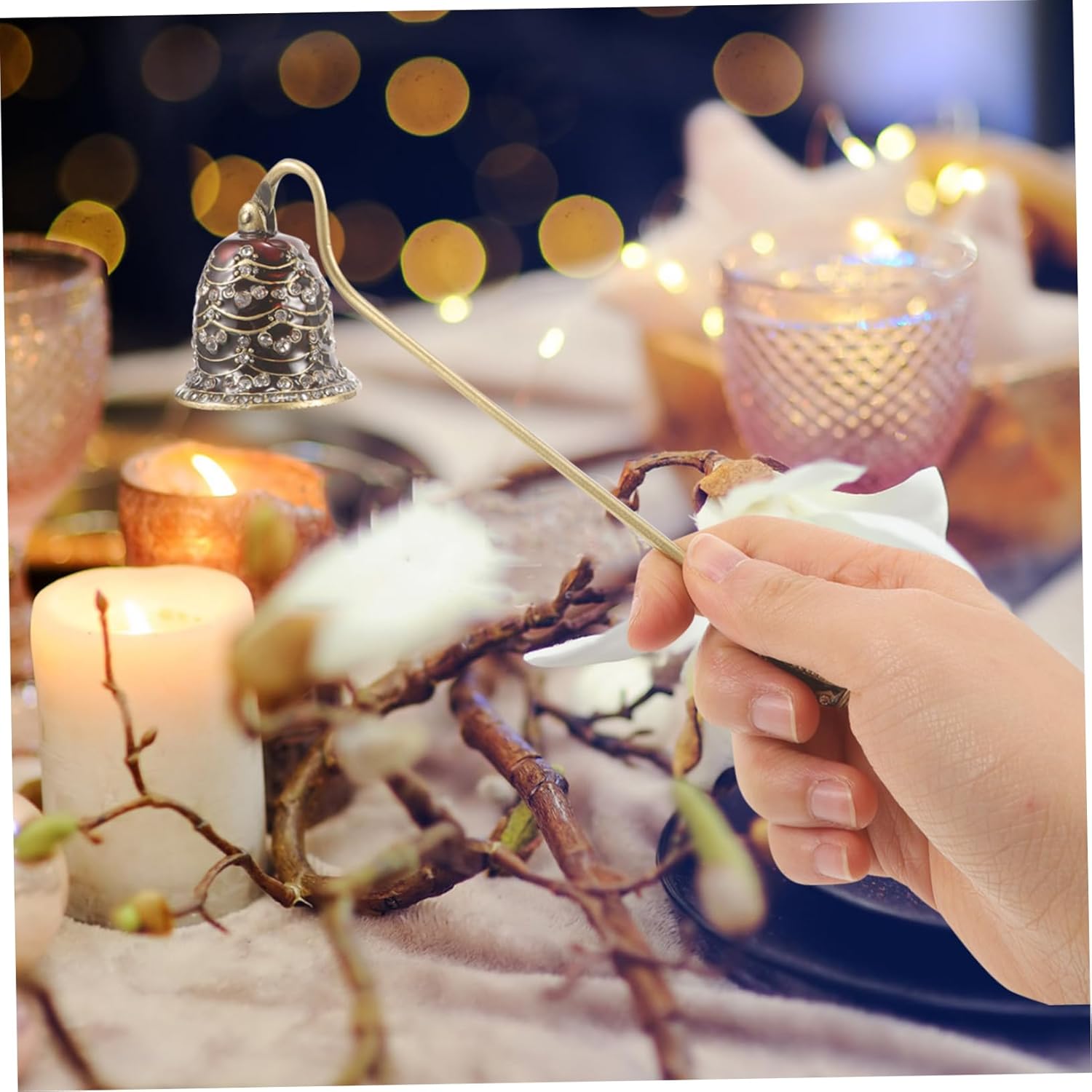 MAGICLULU Retro Diamond Candle Snuffer with Long Handle