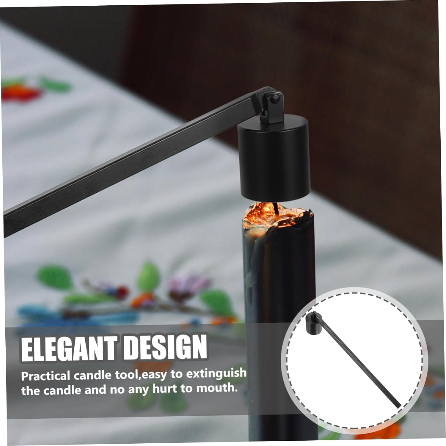 Garneck Simple Design Candle Snuffer Elegant Home Use Tool