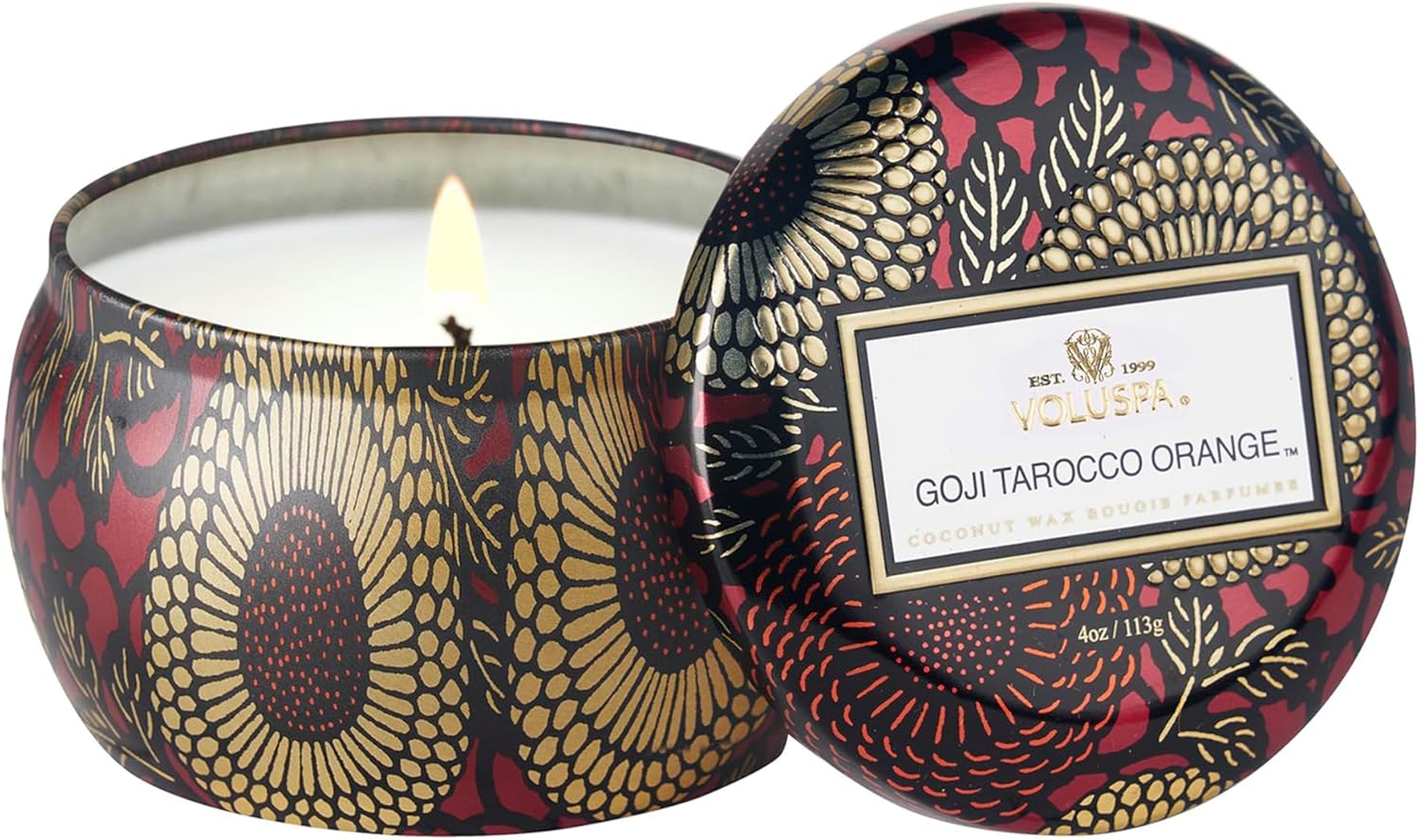 Voluspa Goji Tarocco Orange Mini Tin Candle 4 oz