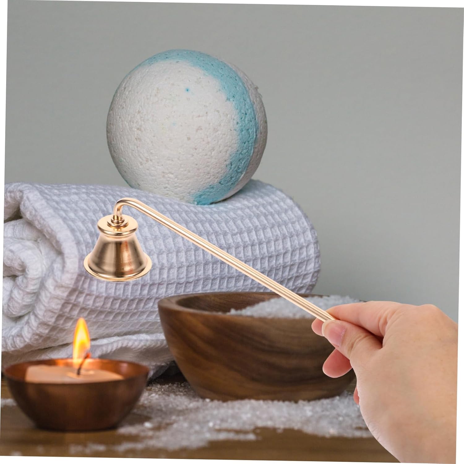 Elegant Candle Snuffer Tool for Wick Extinguishing