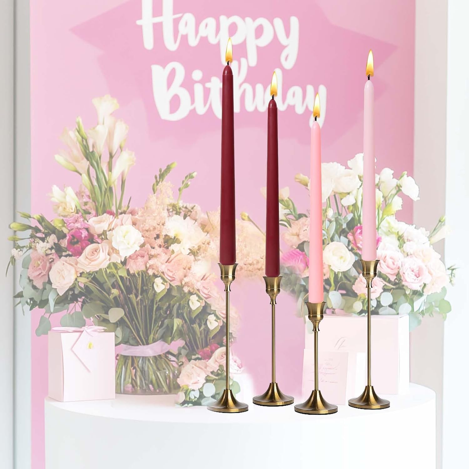10 Inch Gradient Taper Candles Set of 4