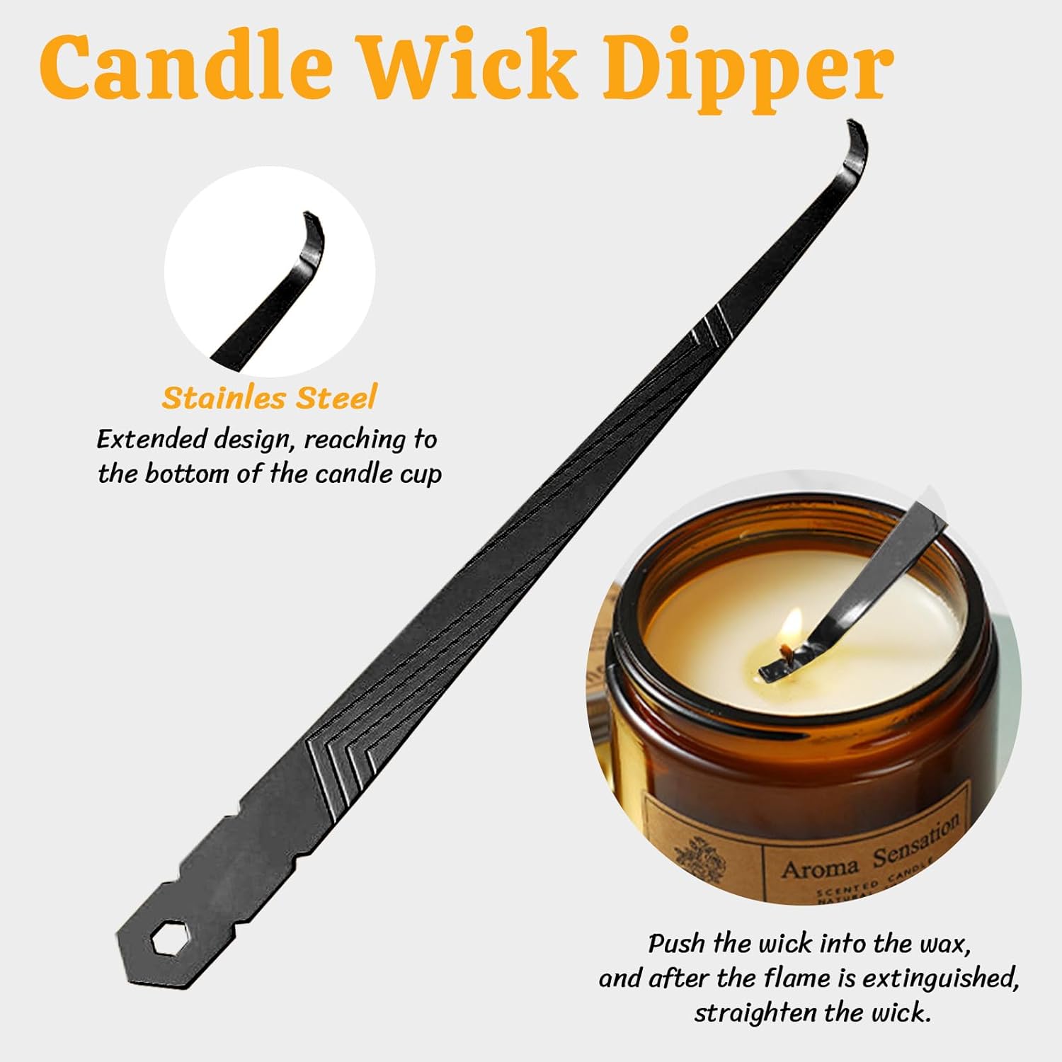 Premium 4 in 1 Candle Accessory Set - Black