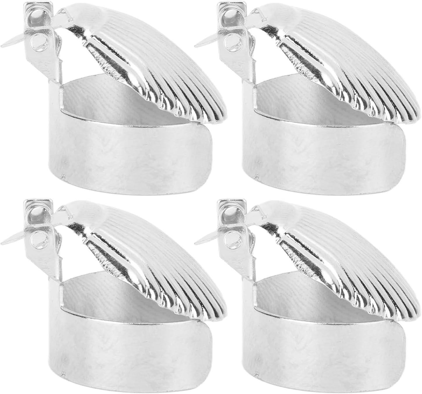 Tissting Candle Snuffer Set of 4 Automatic Iron Shell Candlesnuffers Silver