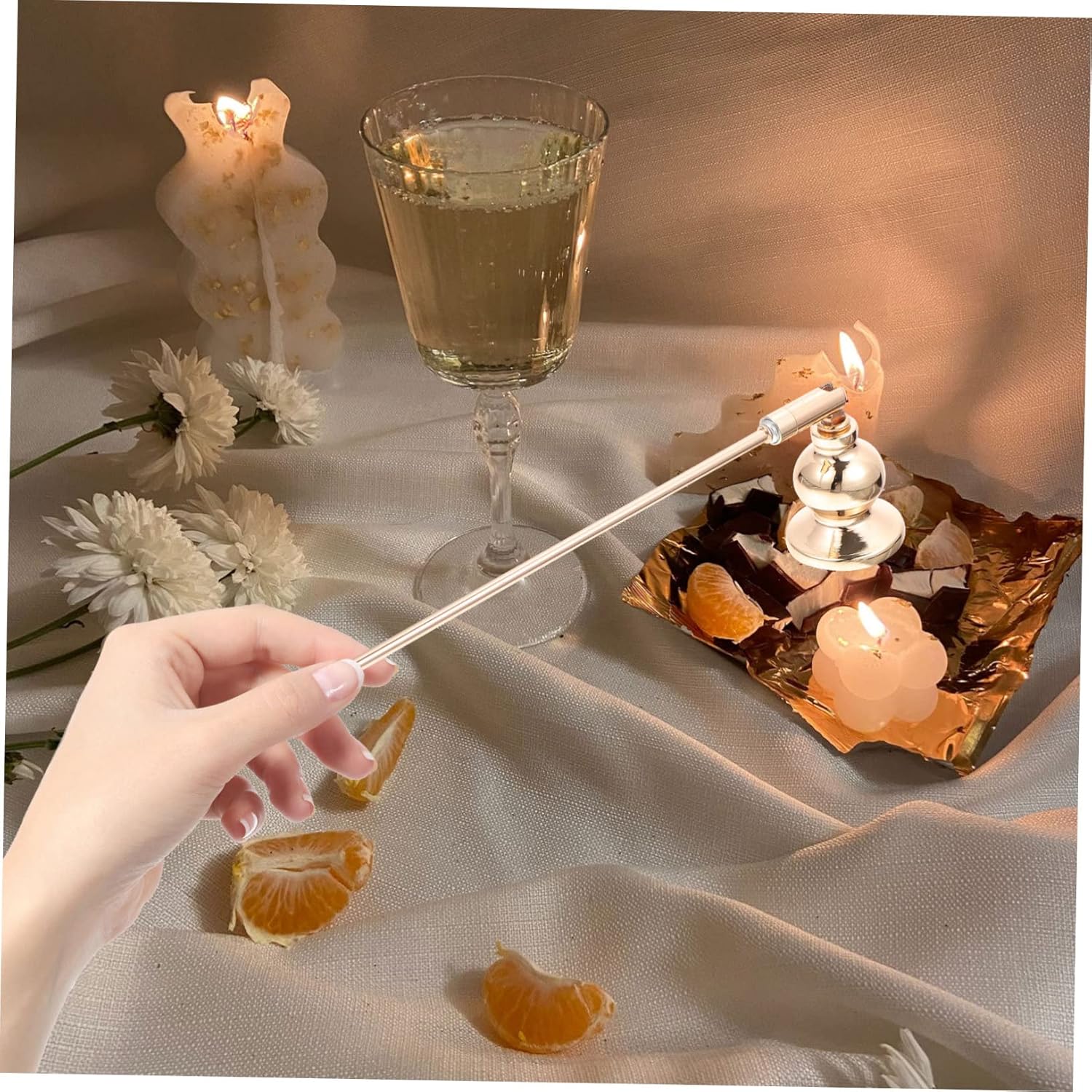 MAGICLULU Candle Snuffer with Long Handle for Tea Light and Jar Candles
