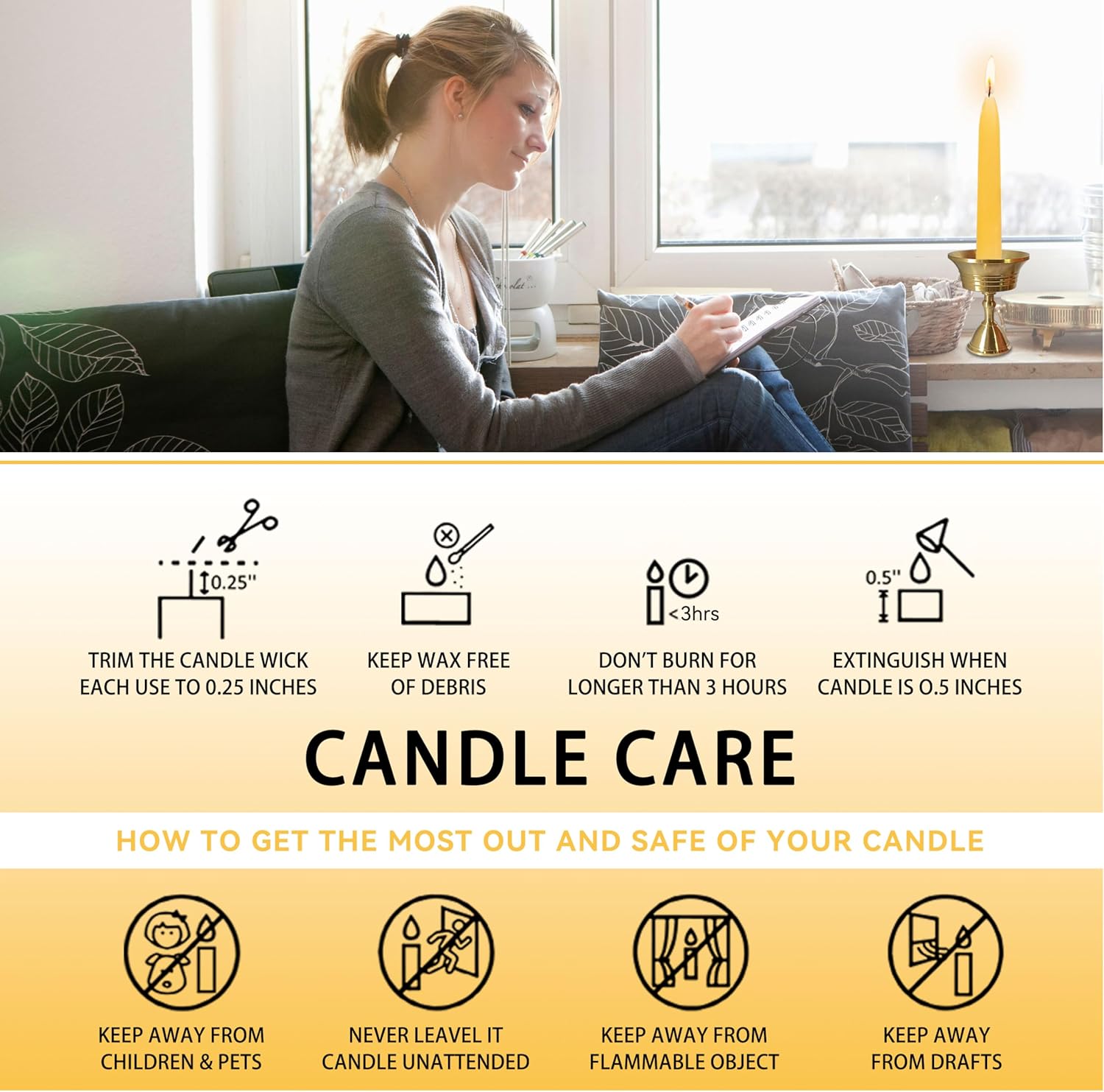 20 Min Beeswax Meditation Candles 30 Pack