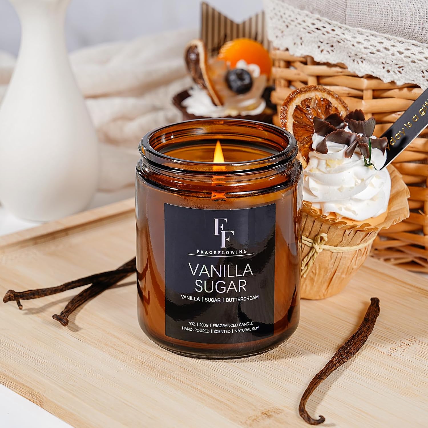Vanilla Sugar Scented Jar Candle 7oz